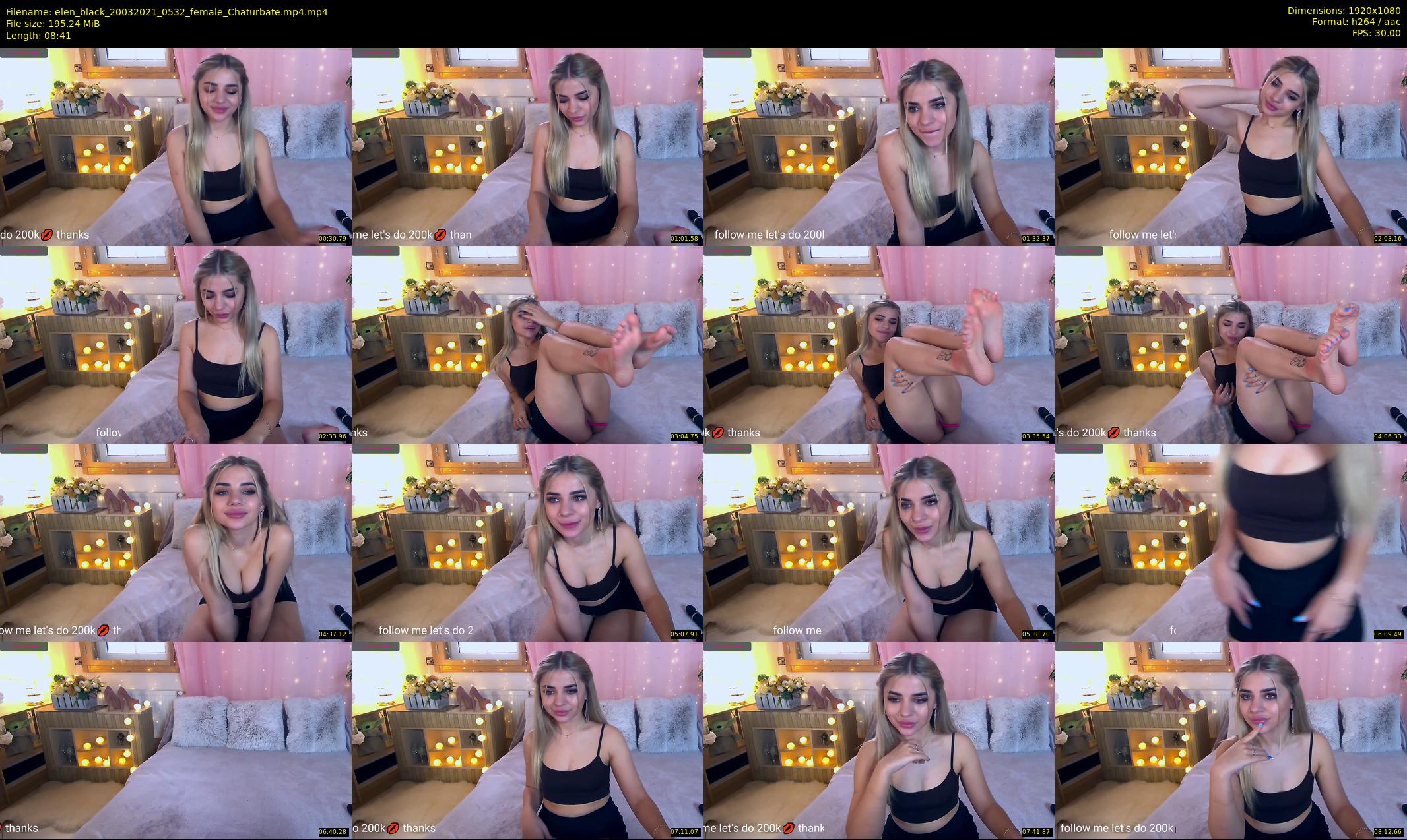 elen_black — 9 minute Chaturbate female cam show recording, 1080p, Mar 20, 2021