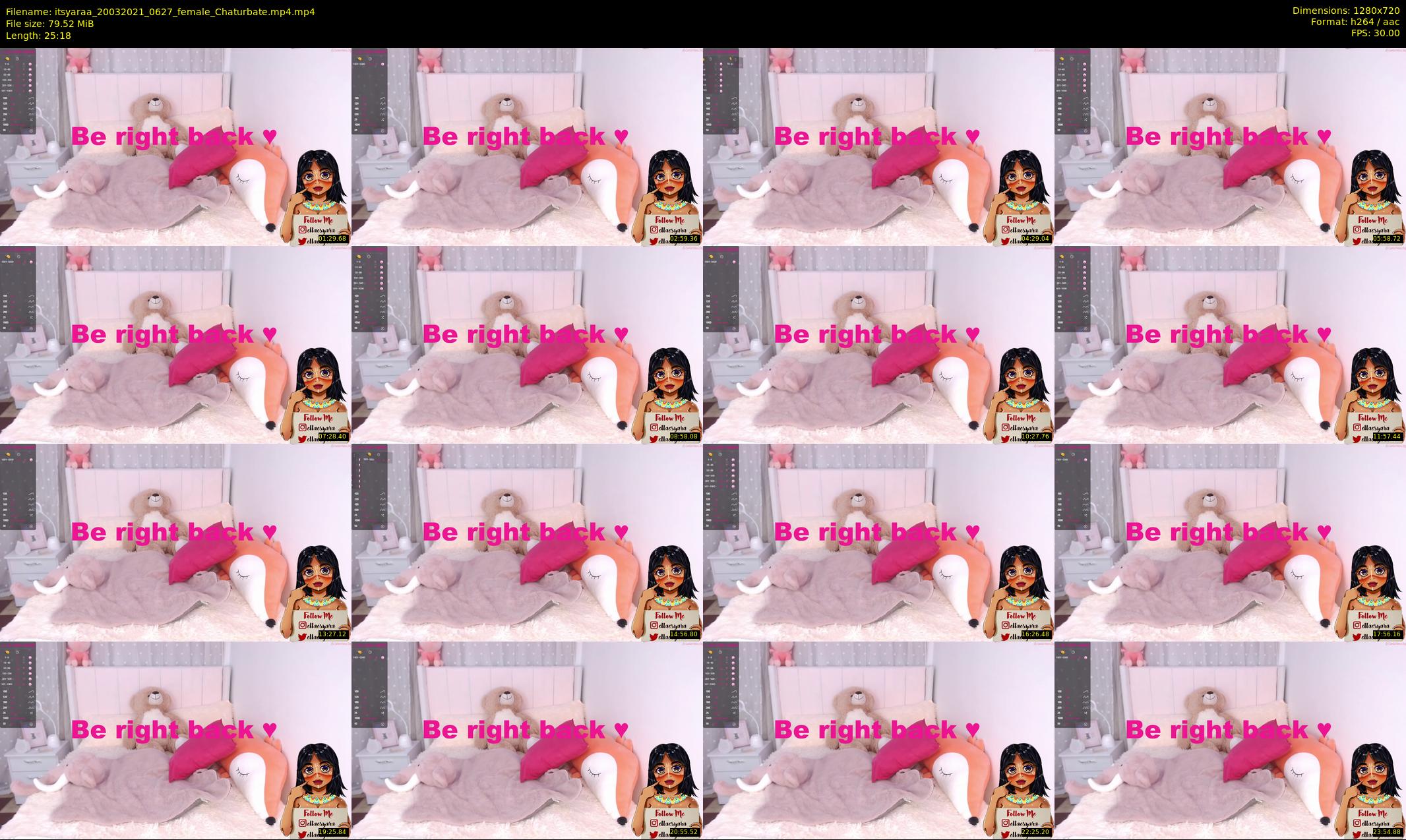 itsyaraa — 26 minute Chaturbate female cam show recording, 720p, Mar 20, 2021