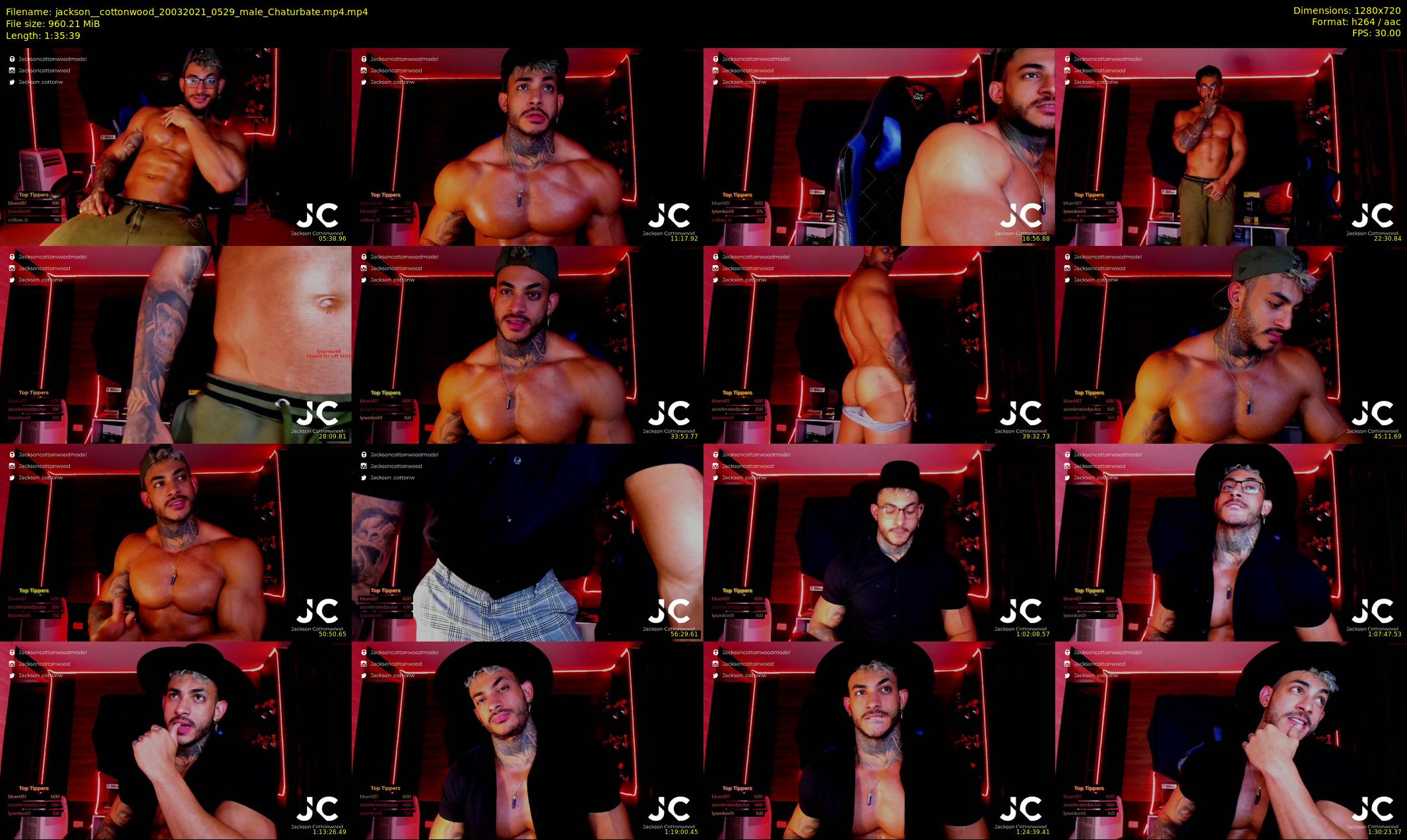 jackson__cottonwood — 96 minute Chaturbate male cam show recording, 720p, Mar 20, 2021