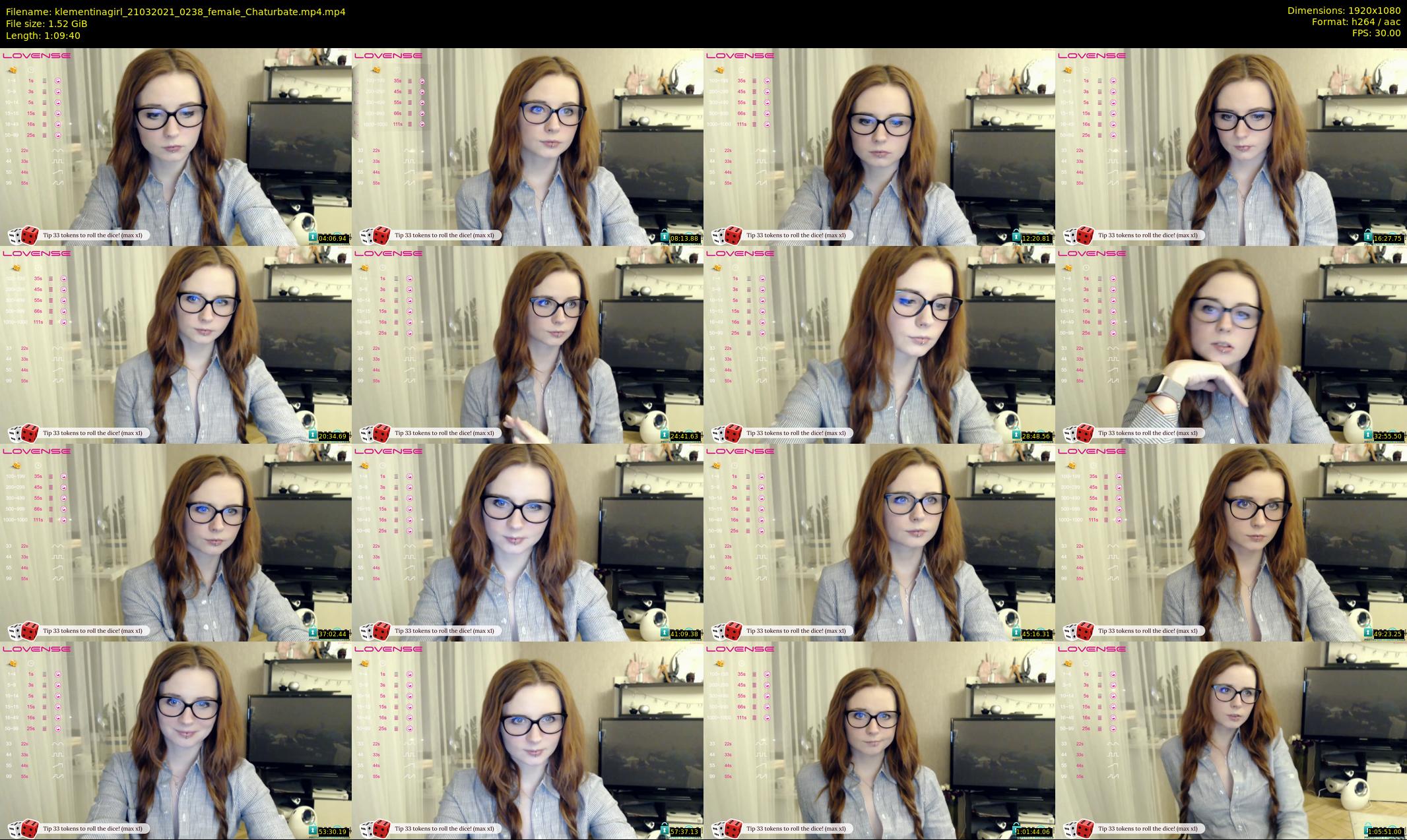 klementinagirl — 70 minute Chaturbate female cam show recording, 1080p, Mar 21, 2021