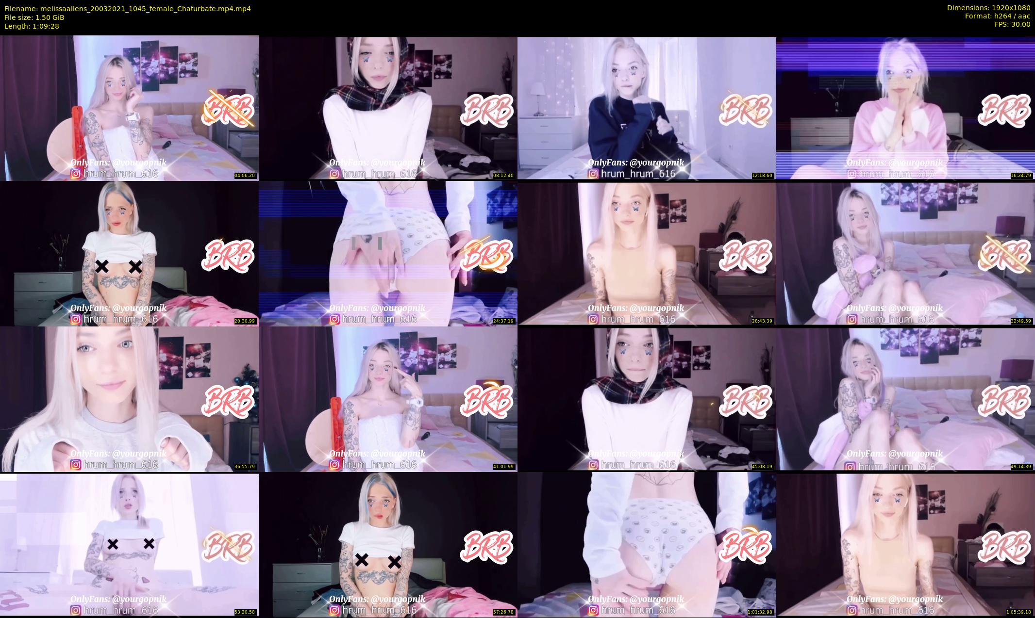melissaallens — 70 minute Chaturbate female cam show recording, 1080p, Mar 20, 2021