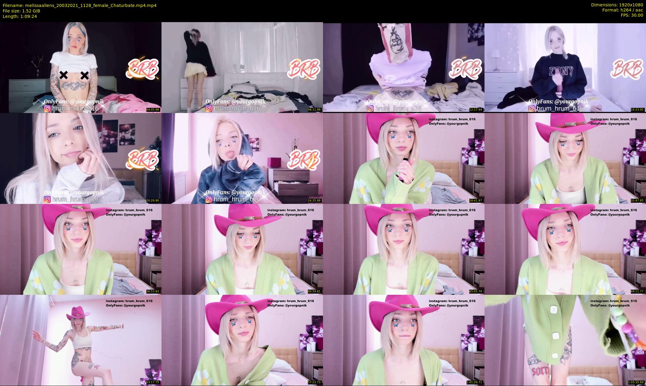 melissaallens — 70 minute Chaturbate female cam show recording, 1080p, Mar 20, 2021