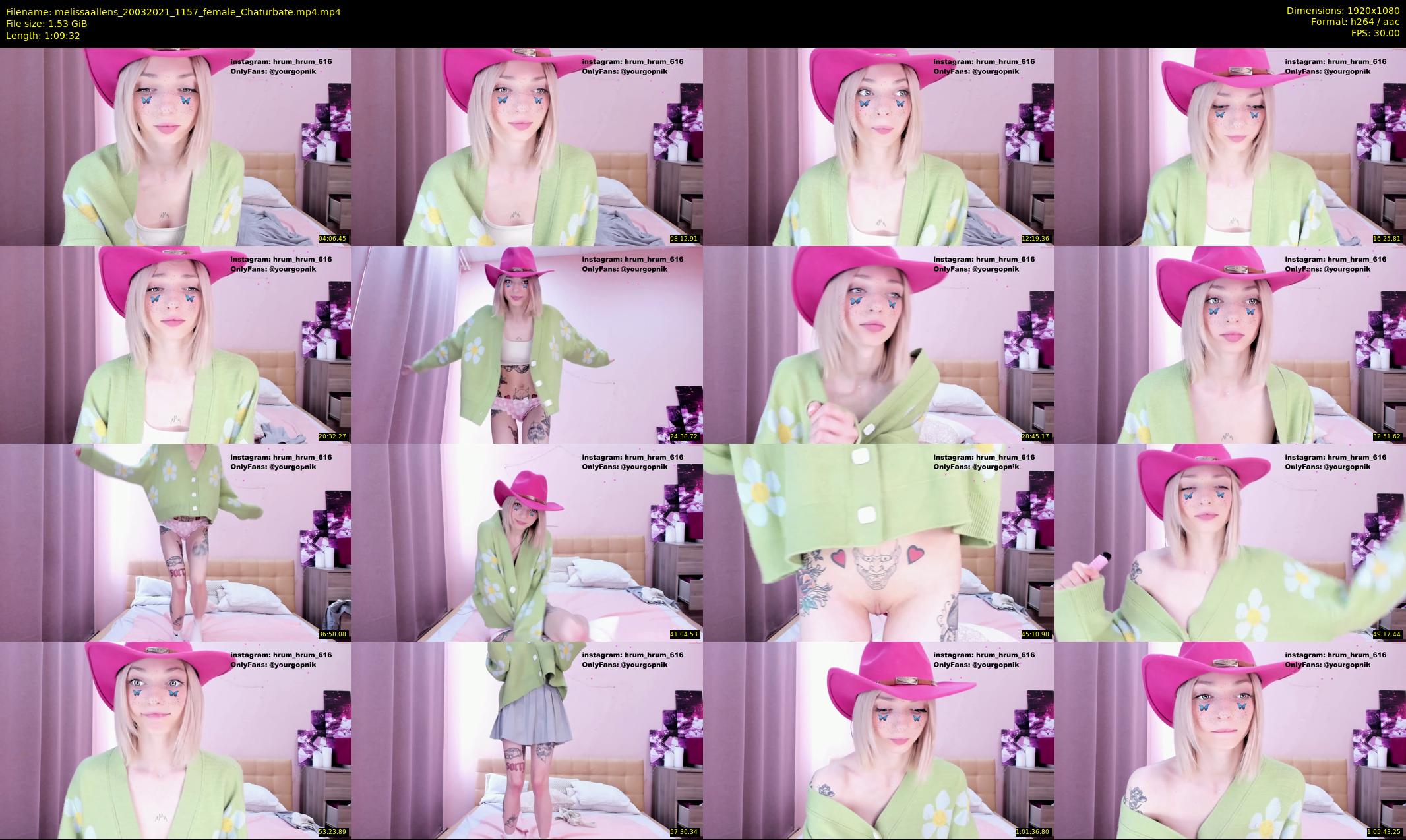 melissaallens — 70 minute Chaturbate female cam show recording, 1080p, Mar 20, 2021