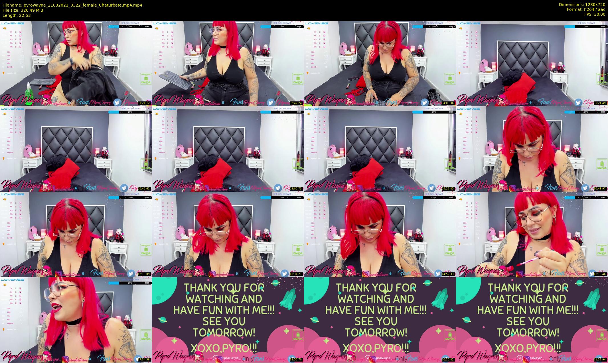 pyrowayne — 23 minute Chaturbate female cam show recording, 720p, Mar 21, 2021