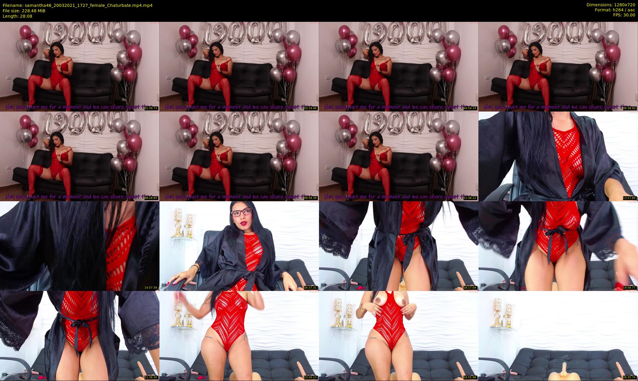 samantha46 — 29 minute Chaturbate female cam show recording, 720p, Mar 20, 2021