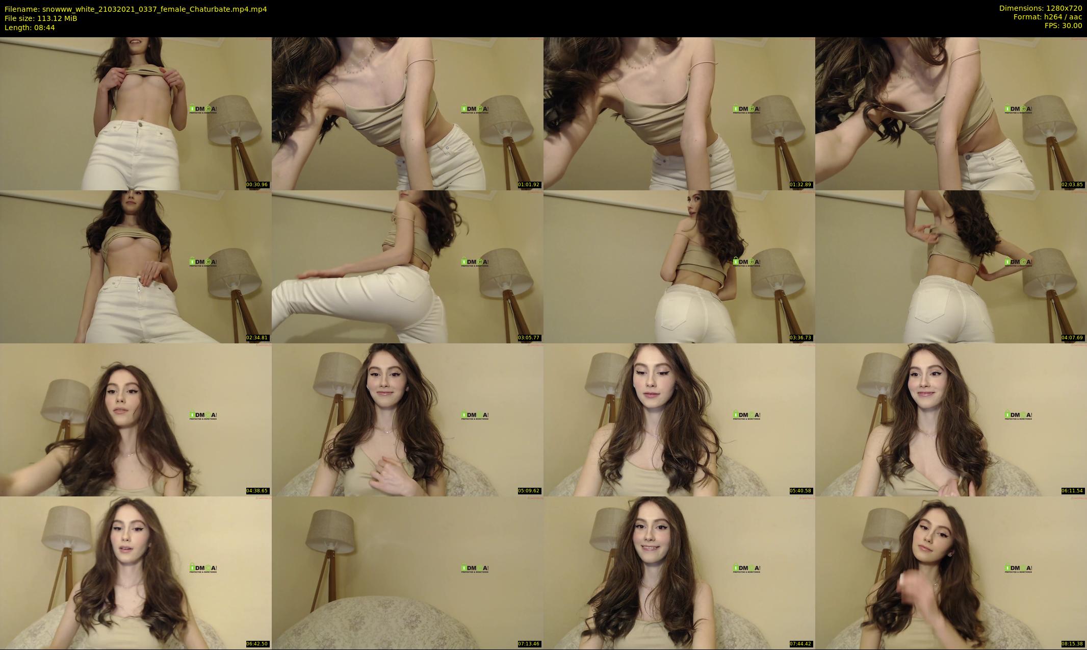 snowww_white — 9 minute Chaturbate female cam show recording, 720p, Mar 21, 2021