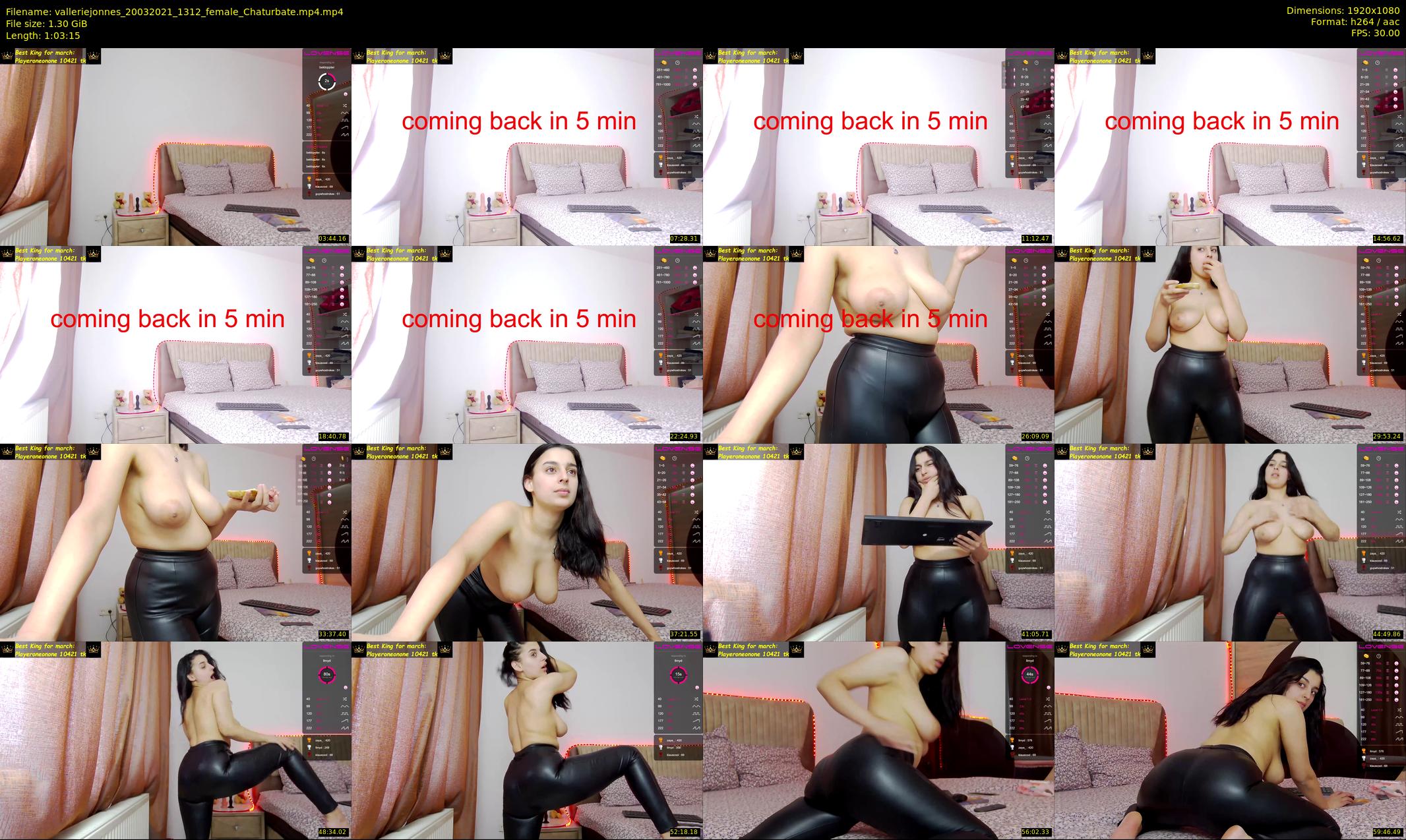 valleriejonnes — 64 minute Chaturbate female cam show recording, 1080p, Mar 20, 2021
