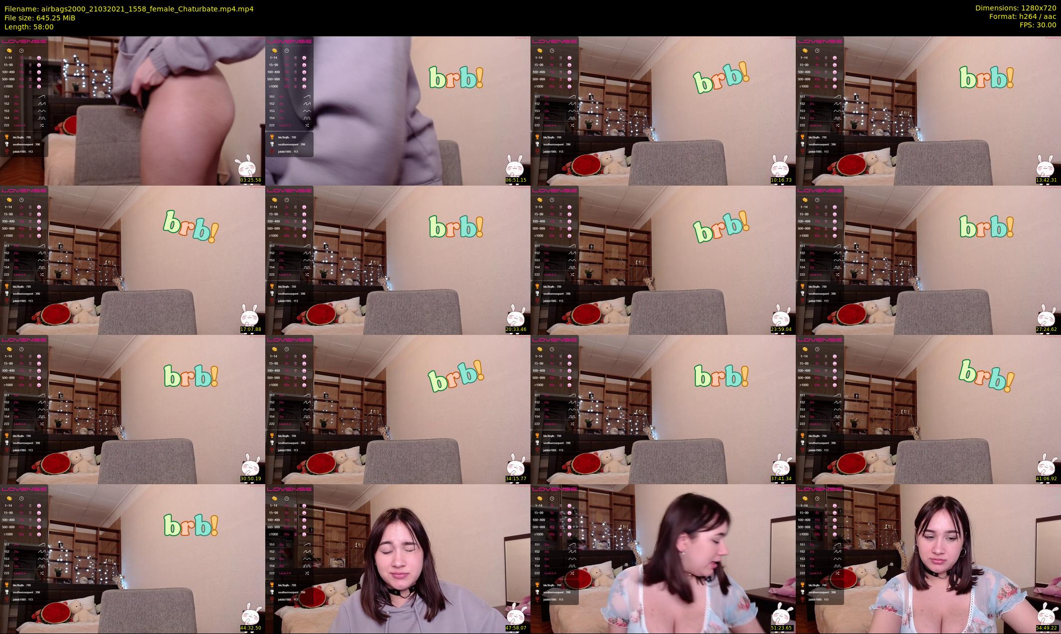 airbags2000 — 58 minute Chaturbate female cam show recording, 720p, Mar 21, 2021