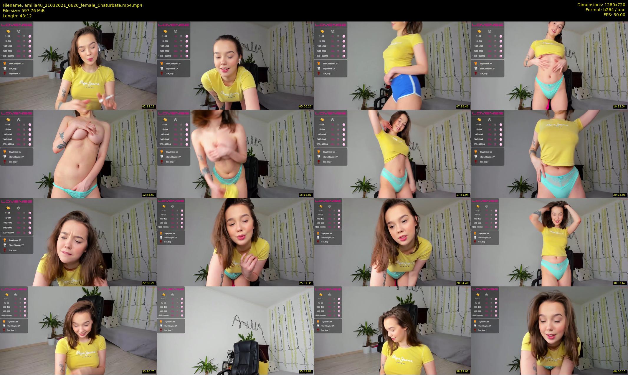 amilia4u — 44 minute Chaturbate female cam show recording, 720p, Mar 21, 2021