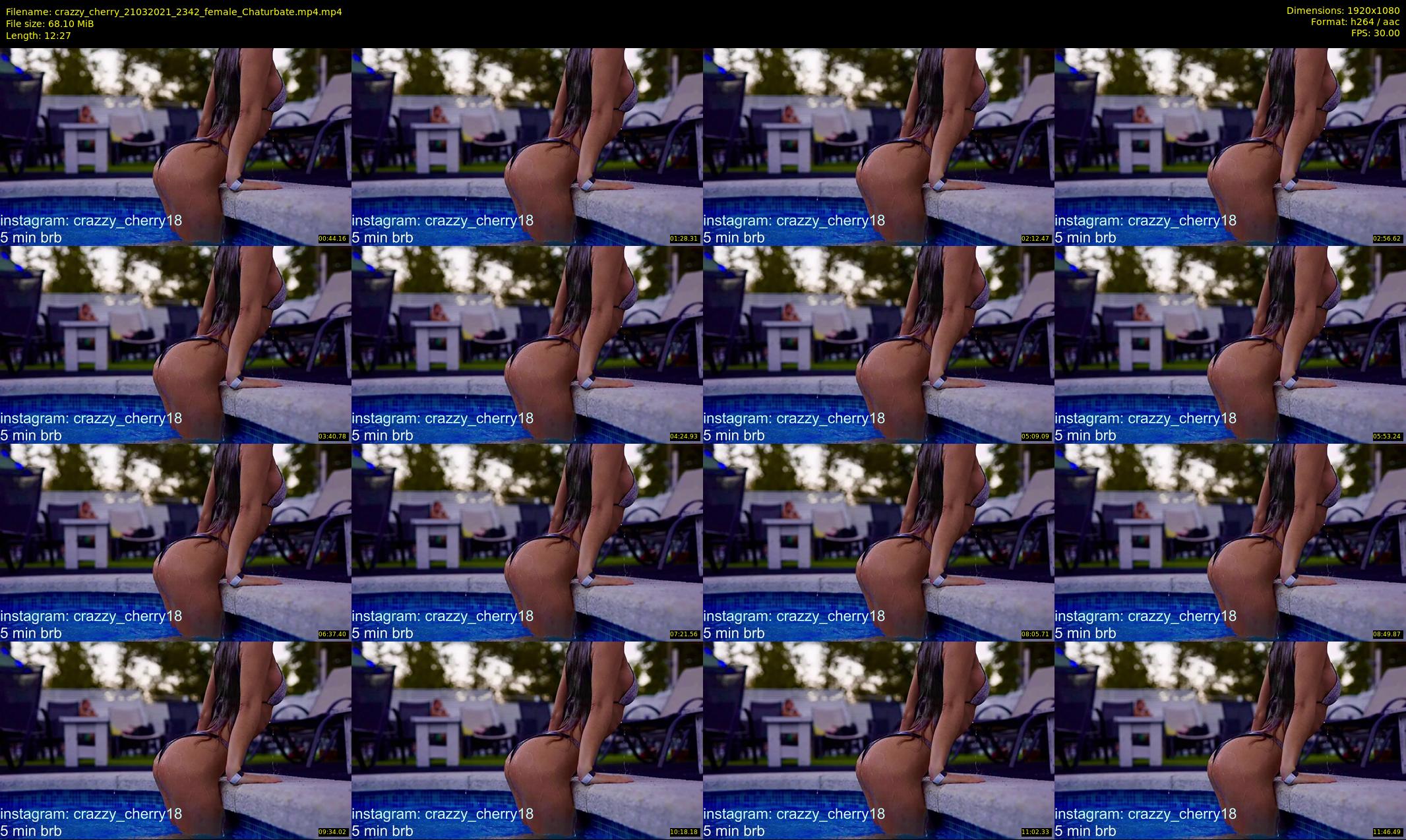 crazzy_cherry — 13 minute Chaturbate female cam show recording, 1080p, Mar 21, 2021