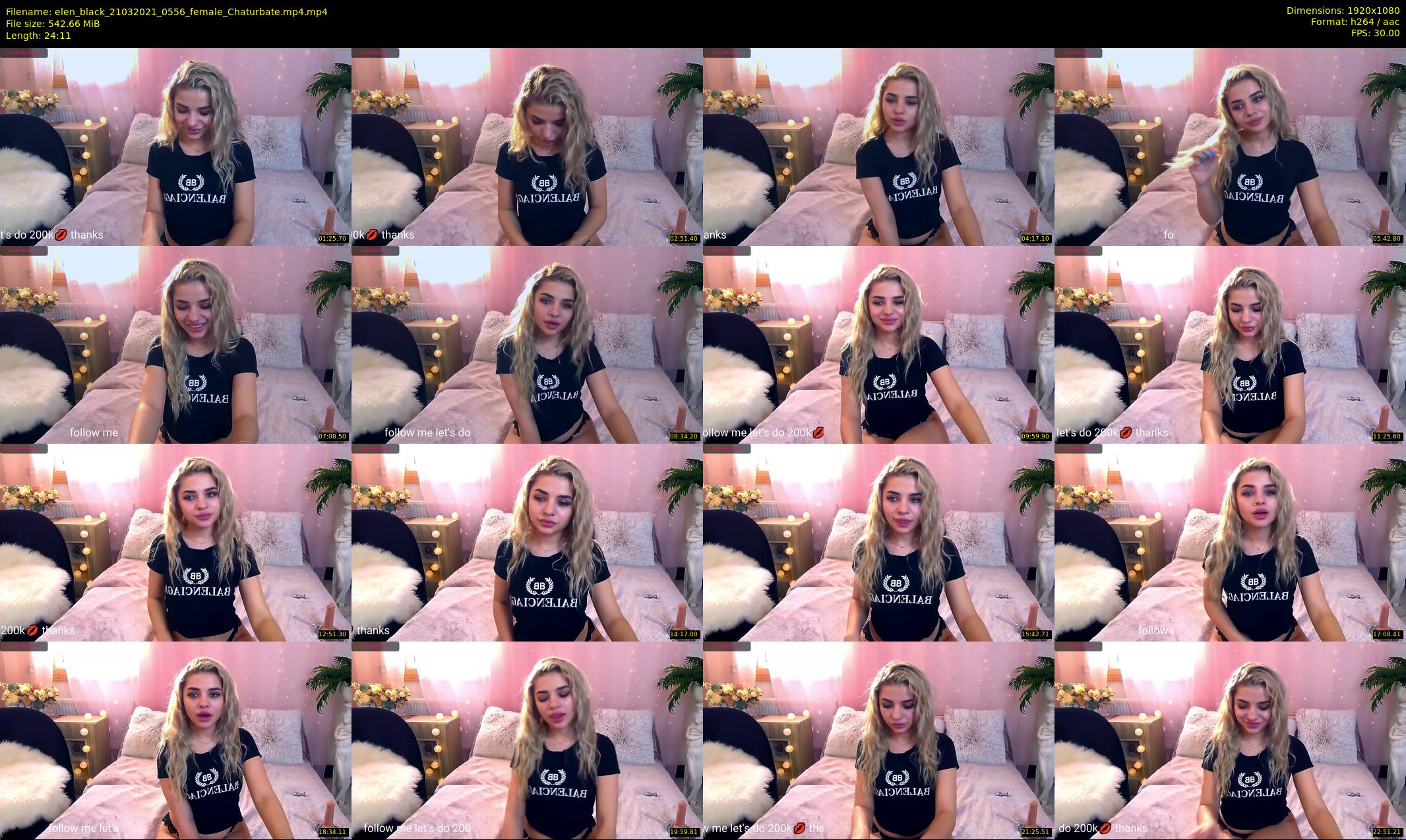 elen_black — 25 minute Chaturbate female cam show recording, 1080p, Mar 21, 2021