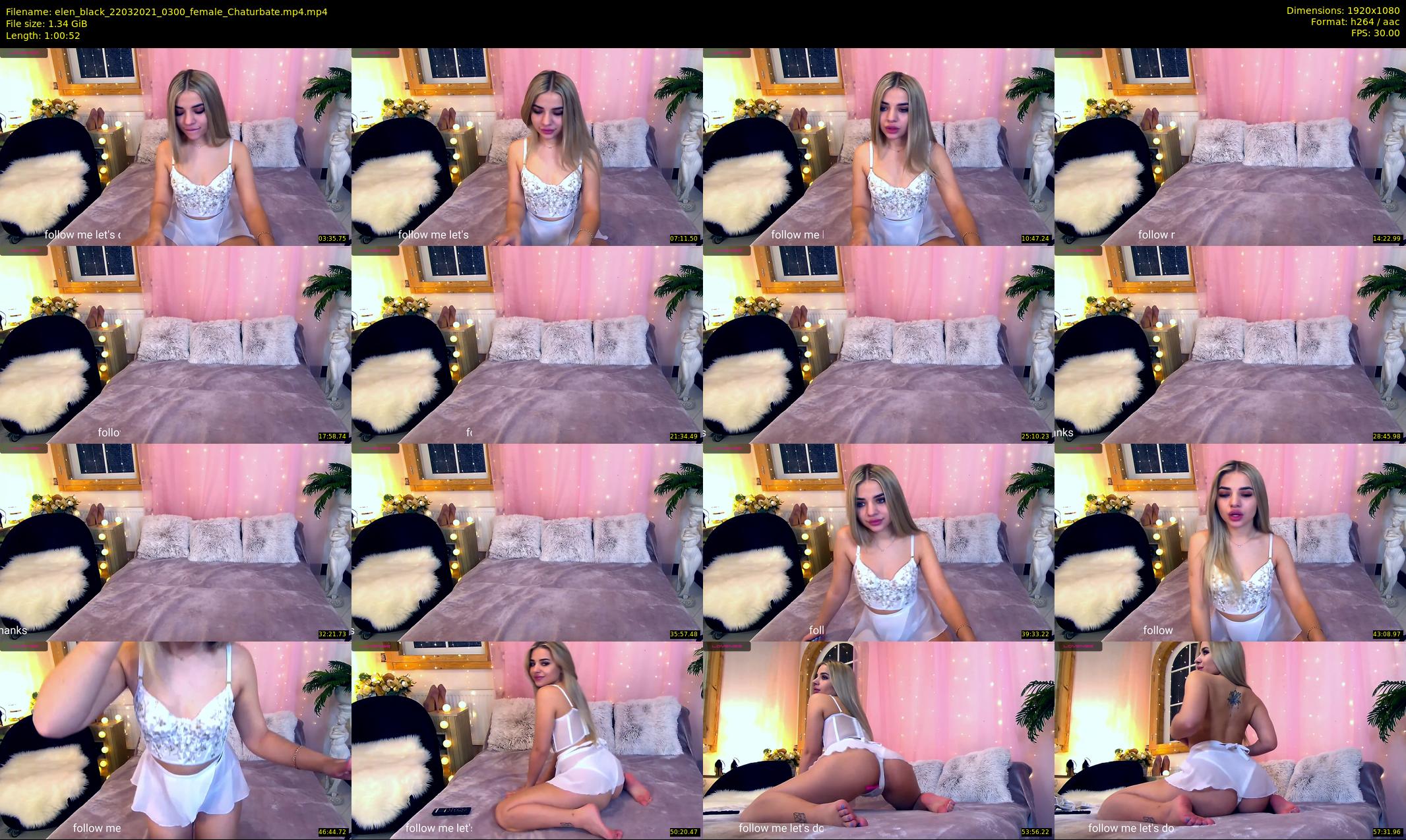 elen_black — 61 minute Chaturbate female cam show recording, 1080p, Mar 22, 2021
