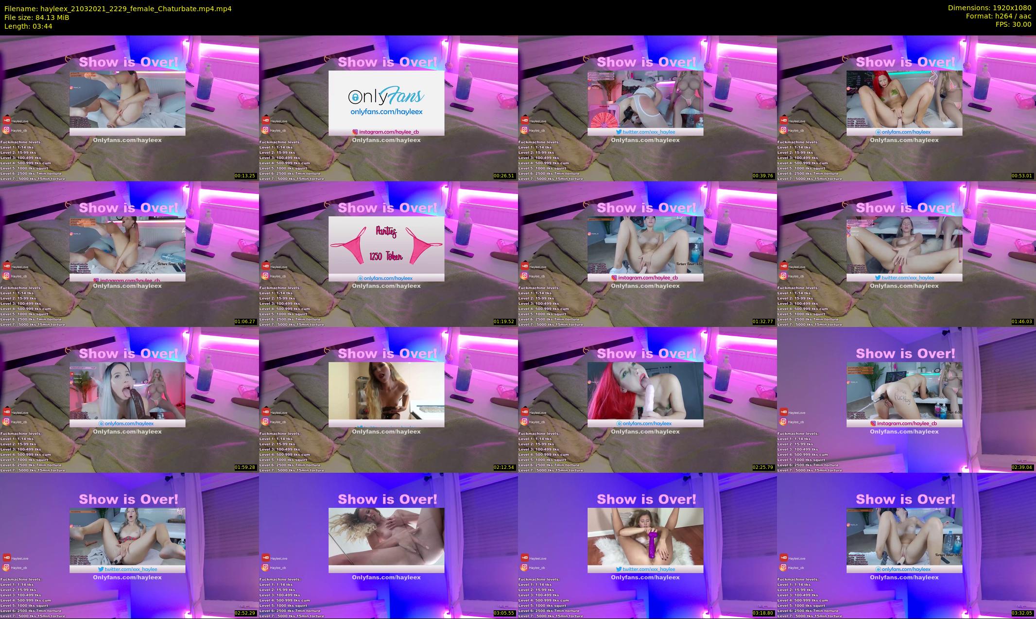 hayleex — 4 minute Chaturbate female cam show recording, 1080p, Mar 21, 2021