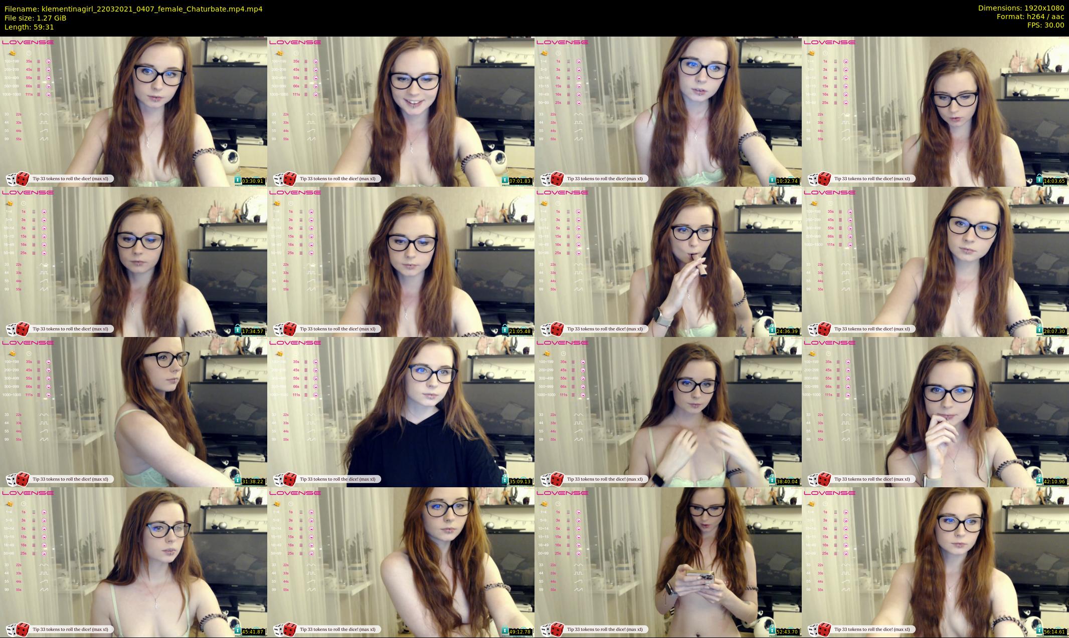 klementinagirl — 60 minute Chaturbate female cam show recording, 1080p, Mar 22, 2021