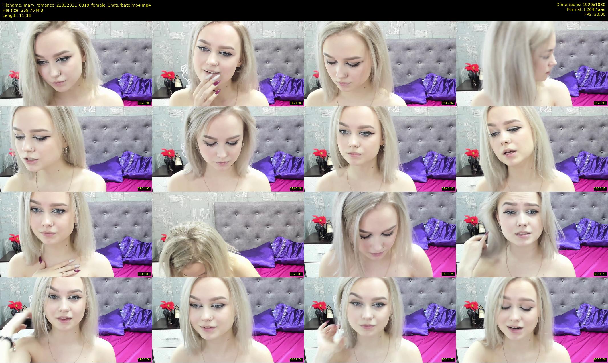 mary_romance — 12 minute Chaturbate female cam show recording, 1080p, Mar 22, 2021