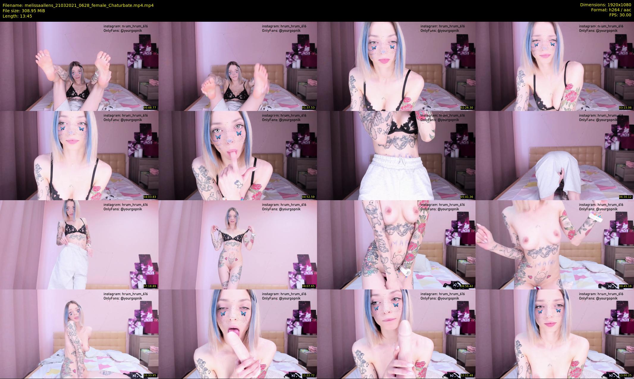 melissaallens — 14 minute Chaturbate female cam show recording, 1080p, Mar 21, 2021