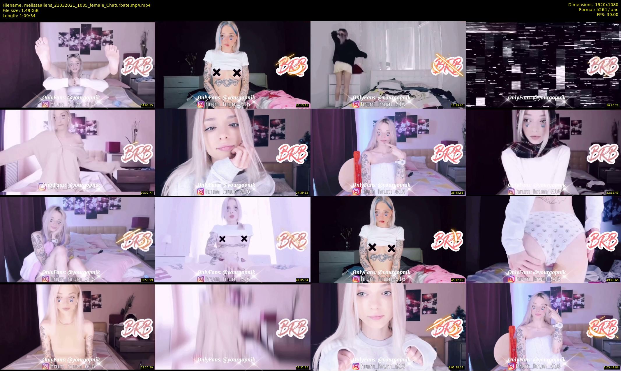 melissaallens — 70 minute Chaturbate female cam show recording, 1080p, Mar 21, 2021