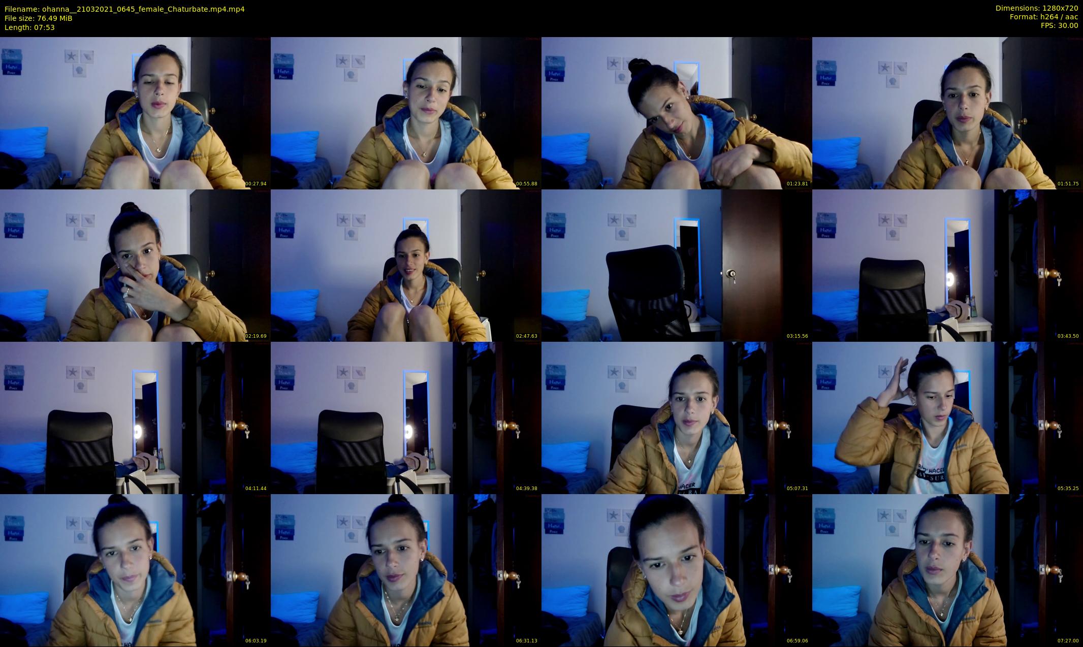 ohanna_ — 8 minute Chaturbate female cam show recording, 720p, Mar 21, 2021