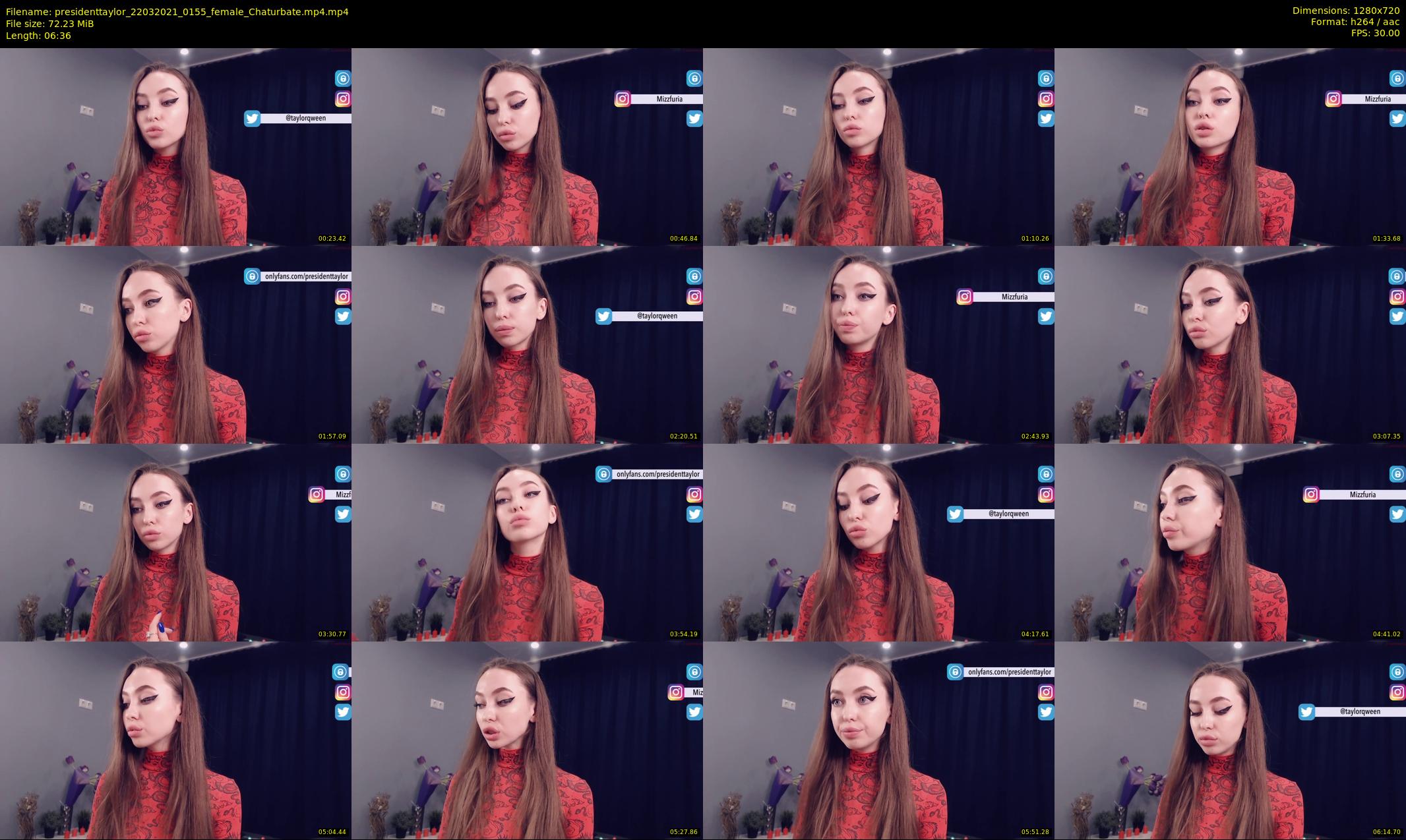 presidenttaylor — 7 minute Chaturbate female cam show recording, 720p, Mar 22, 2021