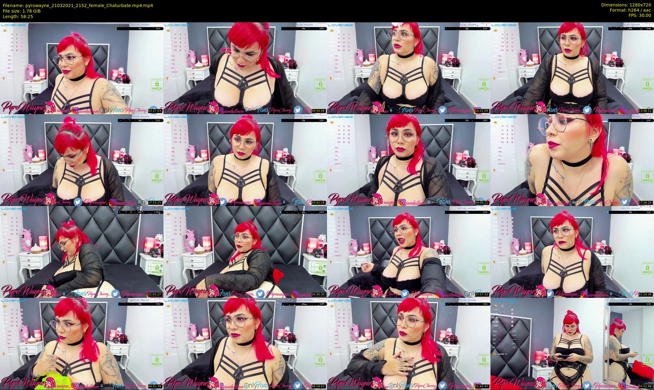 pyrowayne — 59 minute Chaturbate female cam show recording, 720p, Mar 21, 2021