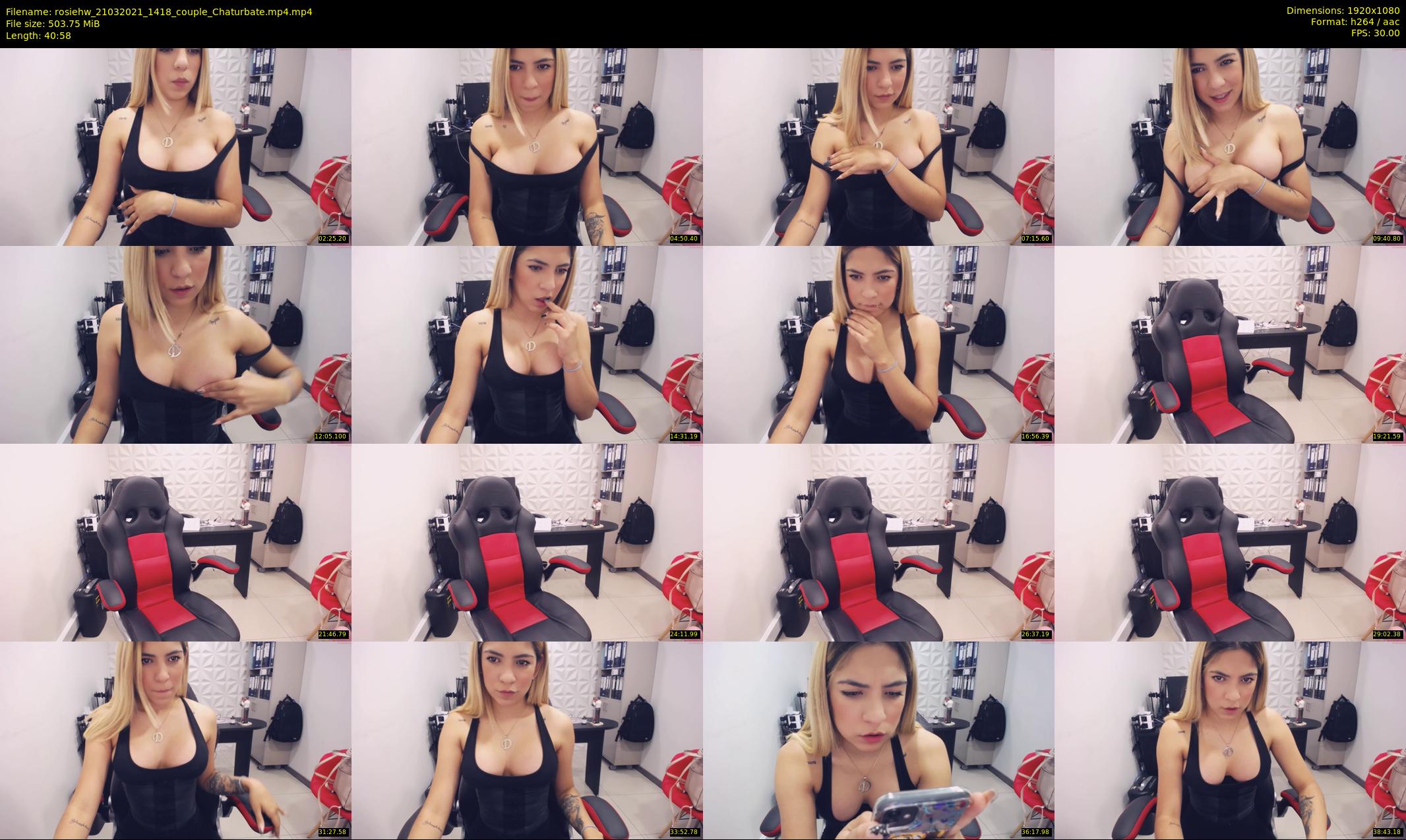 rosiehw — 41 minute Chaturbate couple cam show recording, 1080p, Mar 21, 2021