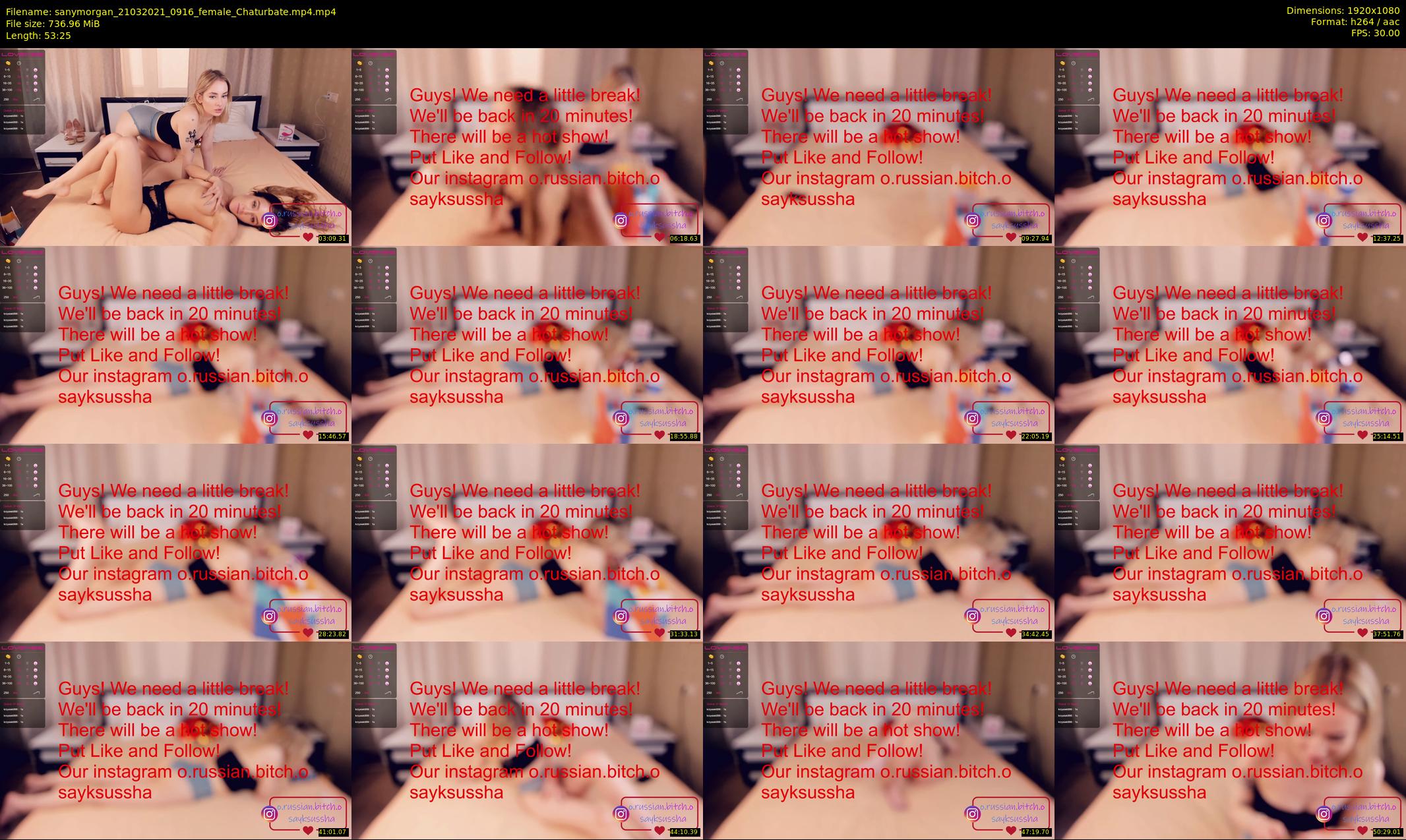 sanymorgan — 54 minute Chaturbate couple cam show recording, 1080p, Mar 21, 2021