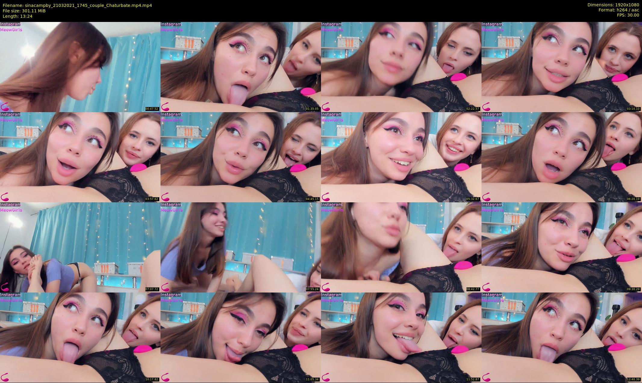 sinacampby — 14 minute Chaturbate couple cam show recording, 1080p, Mar 21, 2021