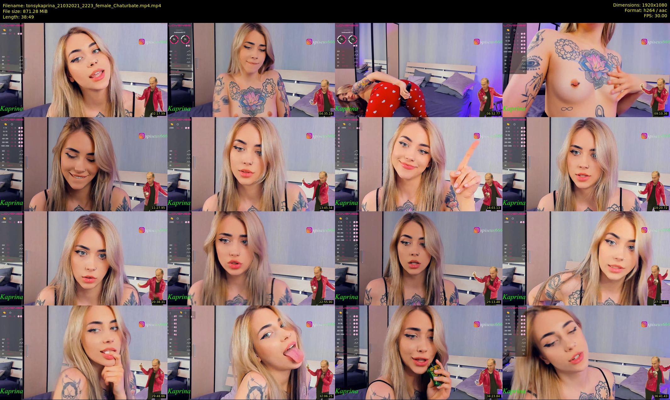 tonsykaprina — 39 minute Chaturbate couple cam show recording, 1080p, Mar 21, 2021