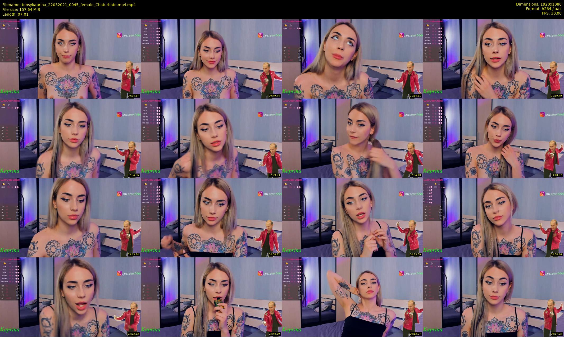 tonsykaprina — 8 minute Chaturbate couple cam show recording, 1080p, Mar 22, 2021