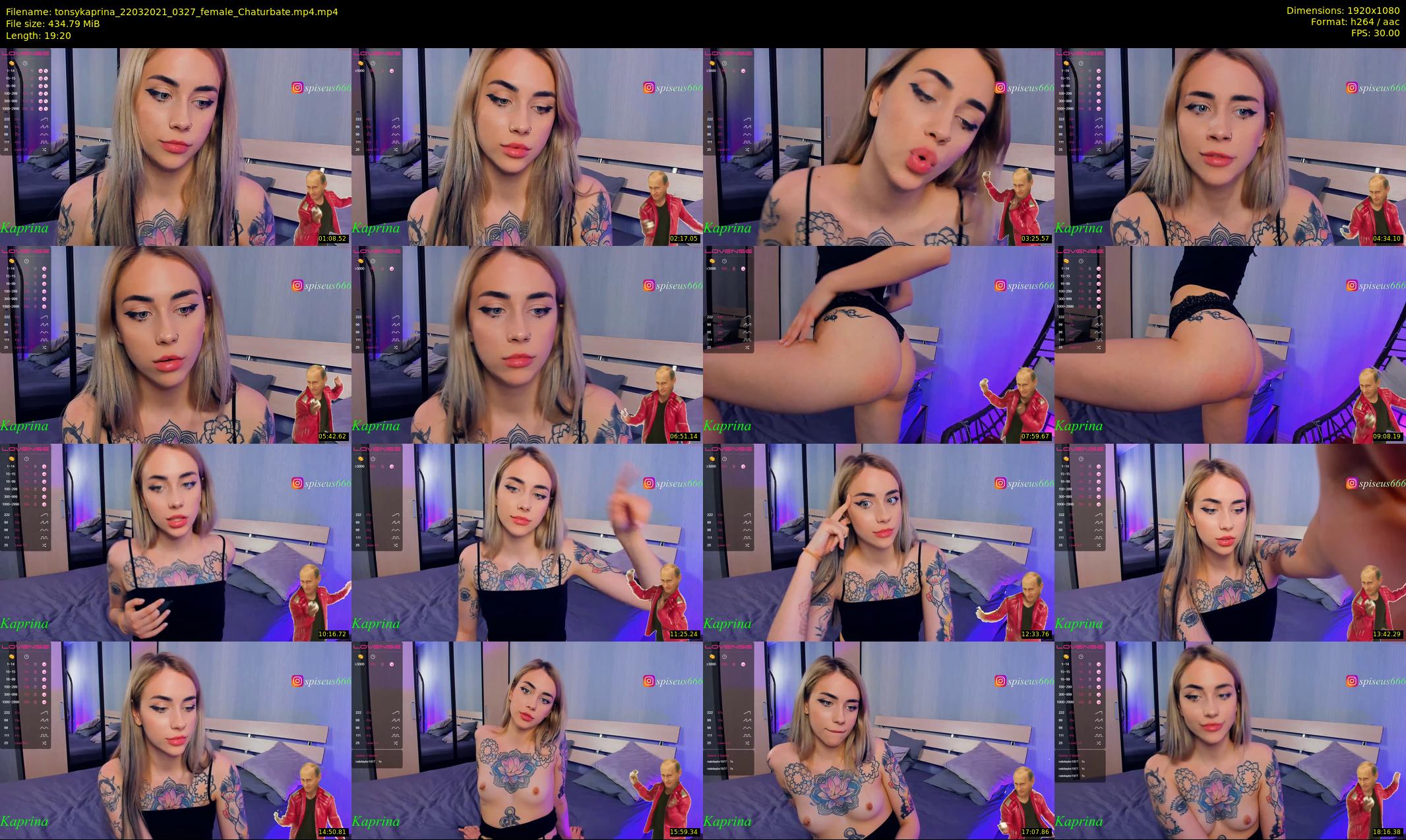 tonsykaprina — 20 minute Chaturbate couple cam show recording, 1080p, Mar 22, 2021