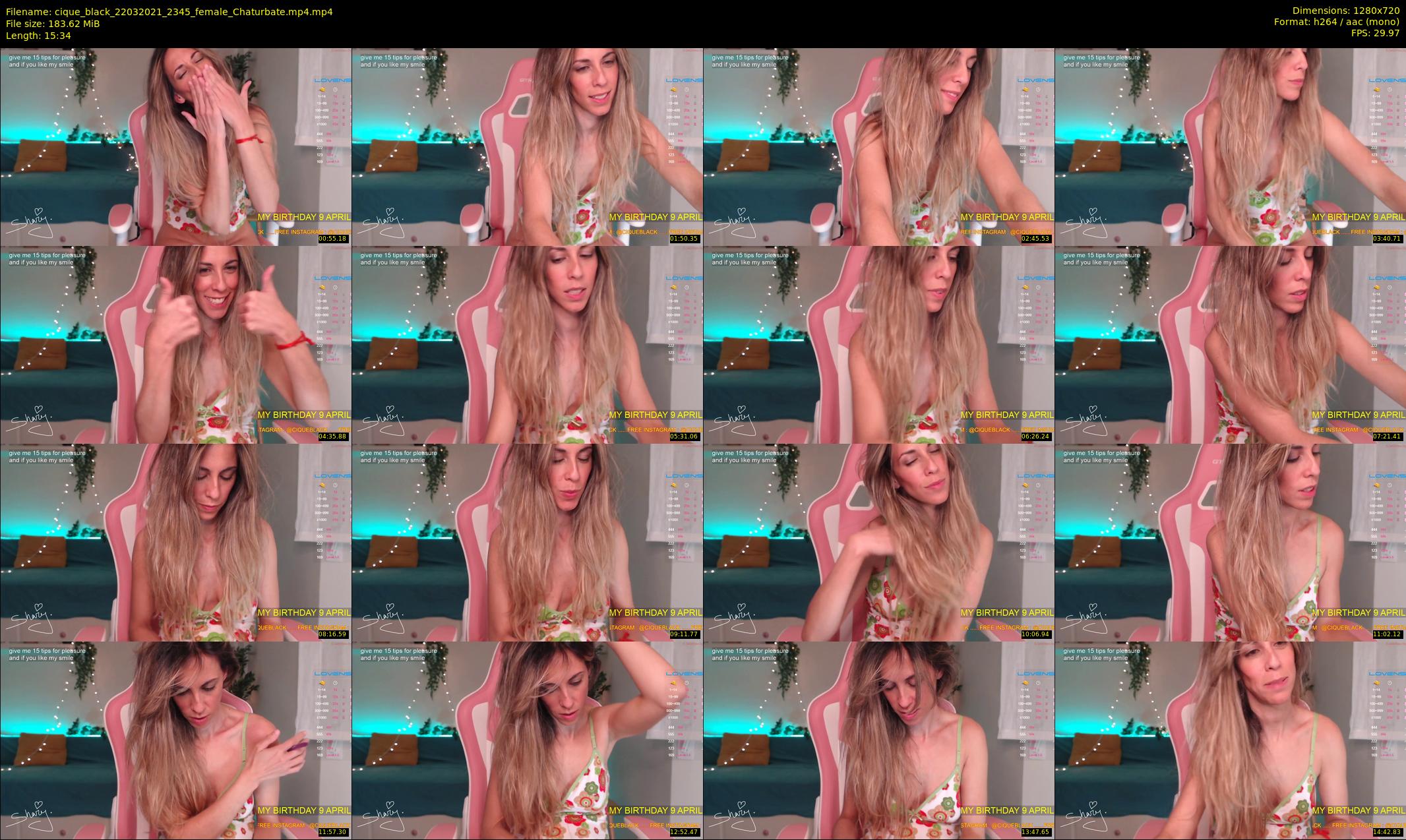 cique_black — 16 minute Chaturbate female cam show recording, 720p, Mar 22, 2021