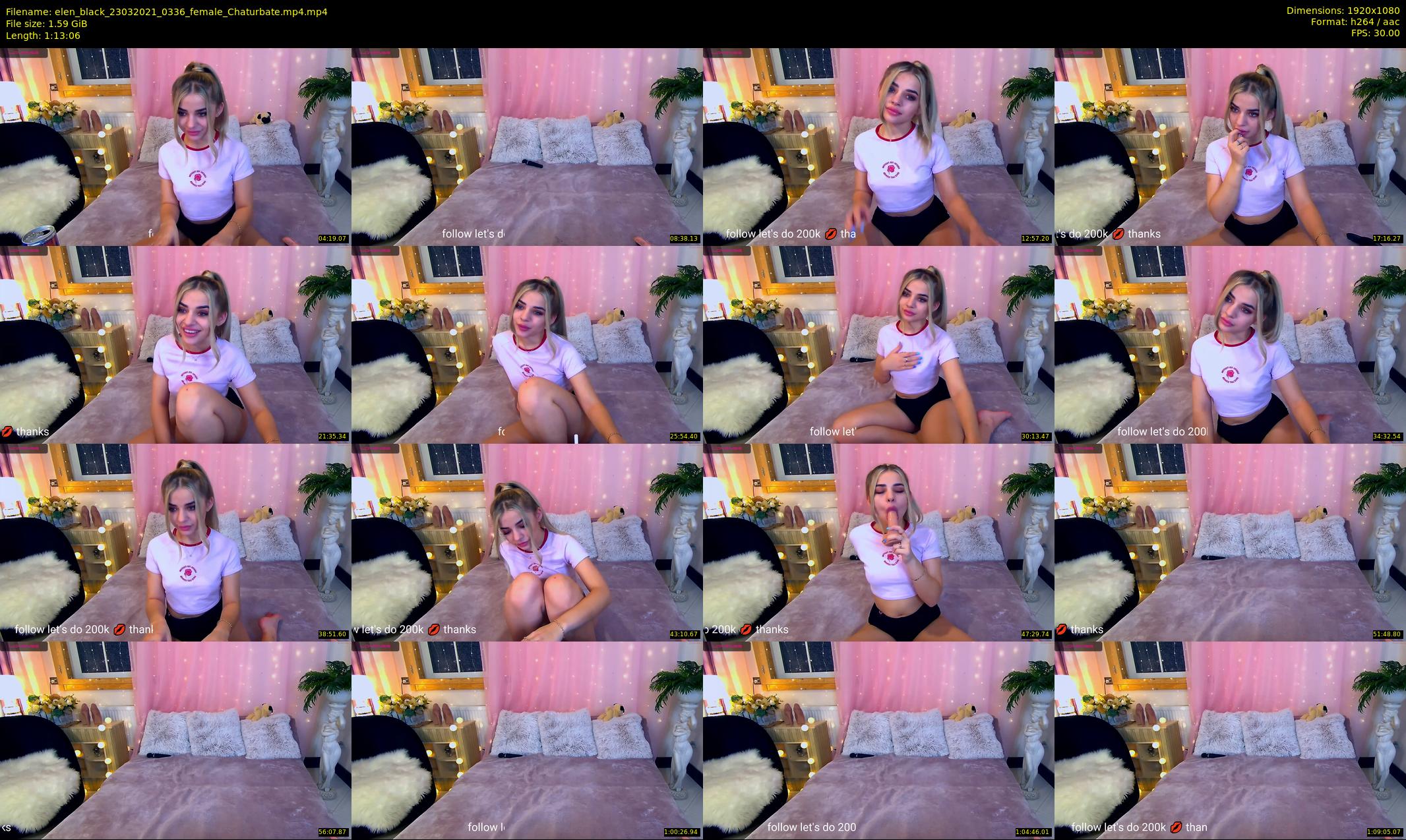 elen_black — 74 minute Chaturbate female cam show recording, 1080p, Mar 23, 2021