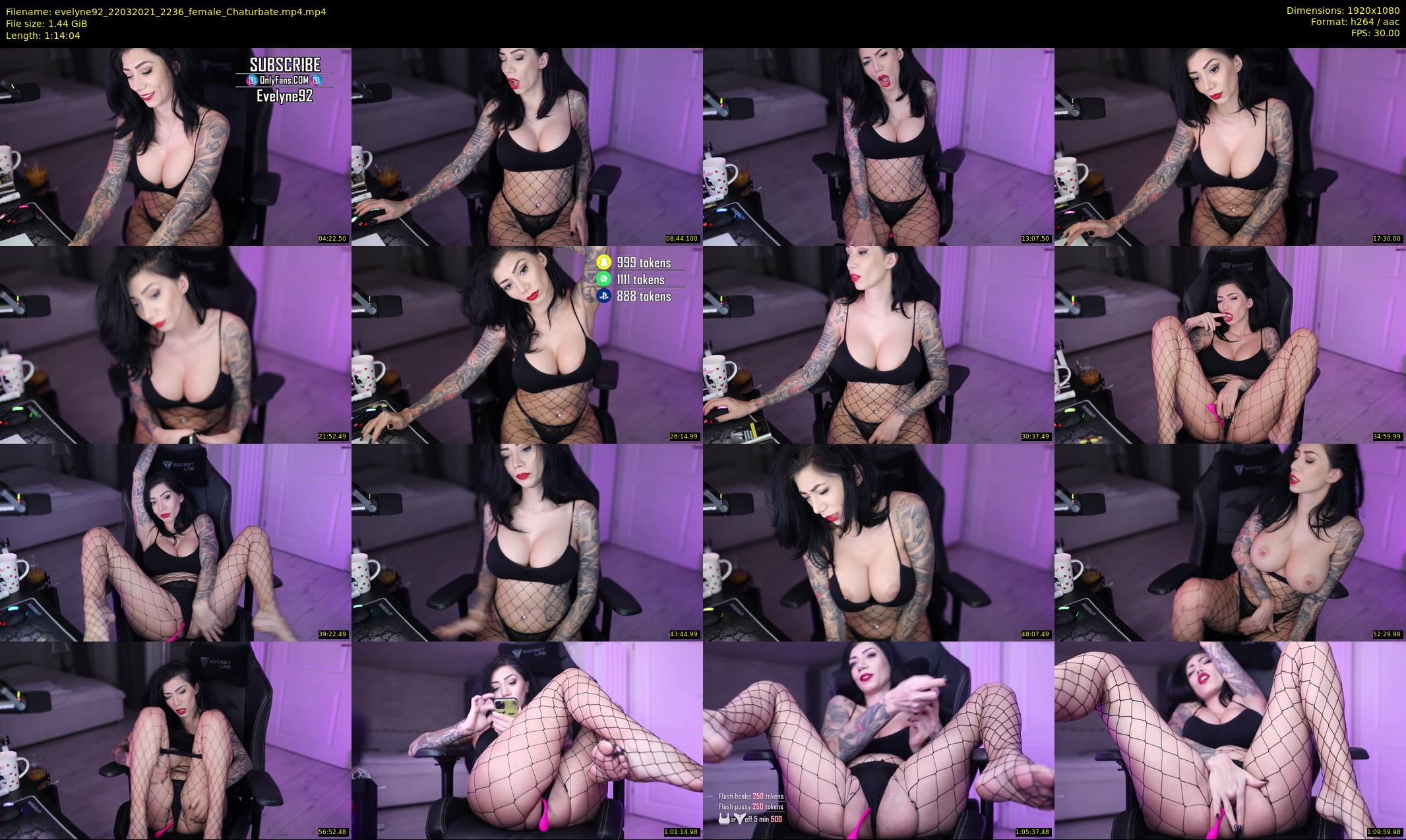 evelyne92 — 75 minute Chaturbate female cam show recording, 1080p, Mar 22, 2021