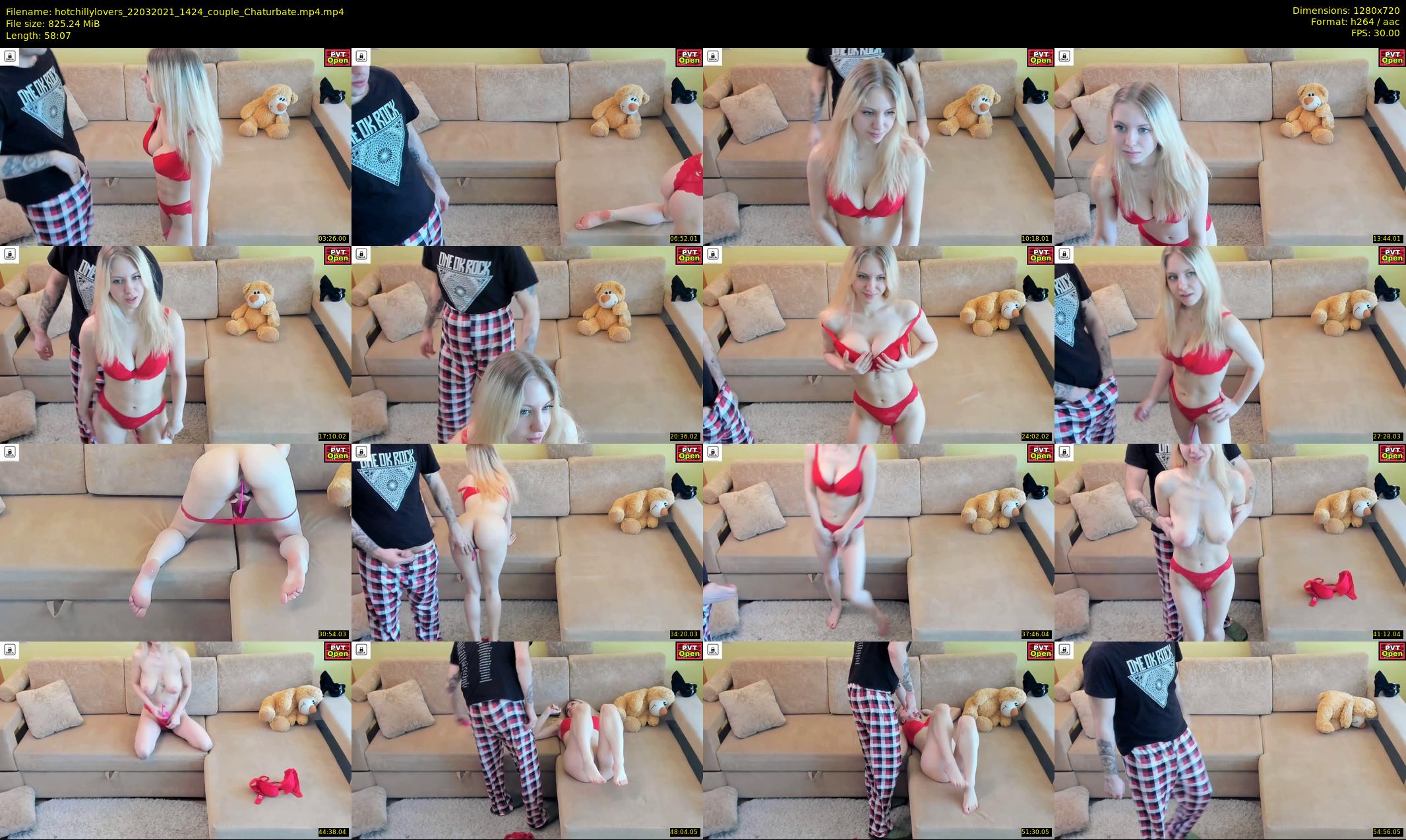 hotchillylovers — 59 minute Chaturbate couple cam show recording, 720p, Mar 22, 2021