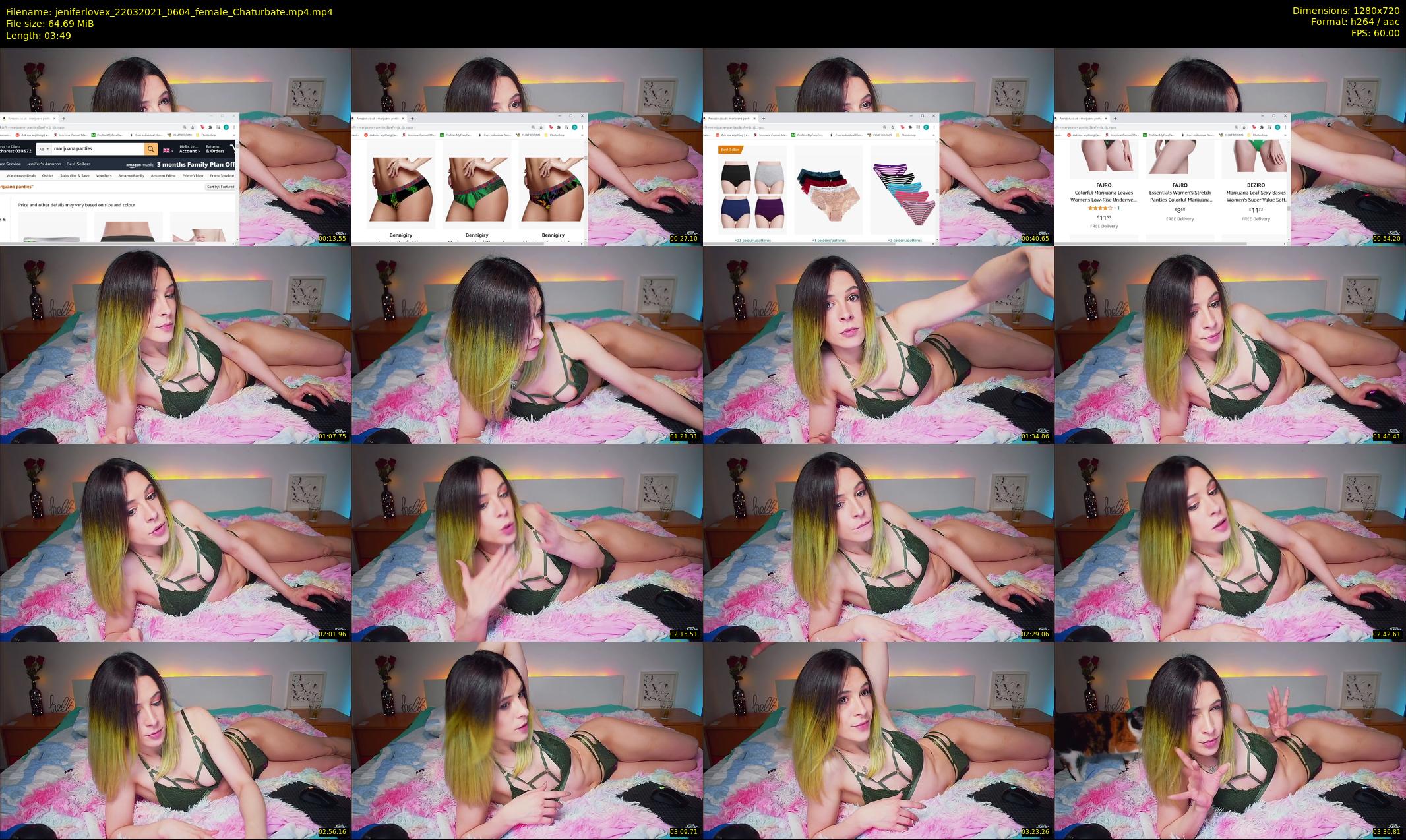 jeniferlovex — 4 minute Chaturbate female cam show recording, 720p, Mar 22, 2021