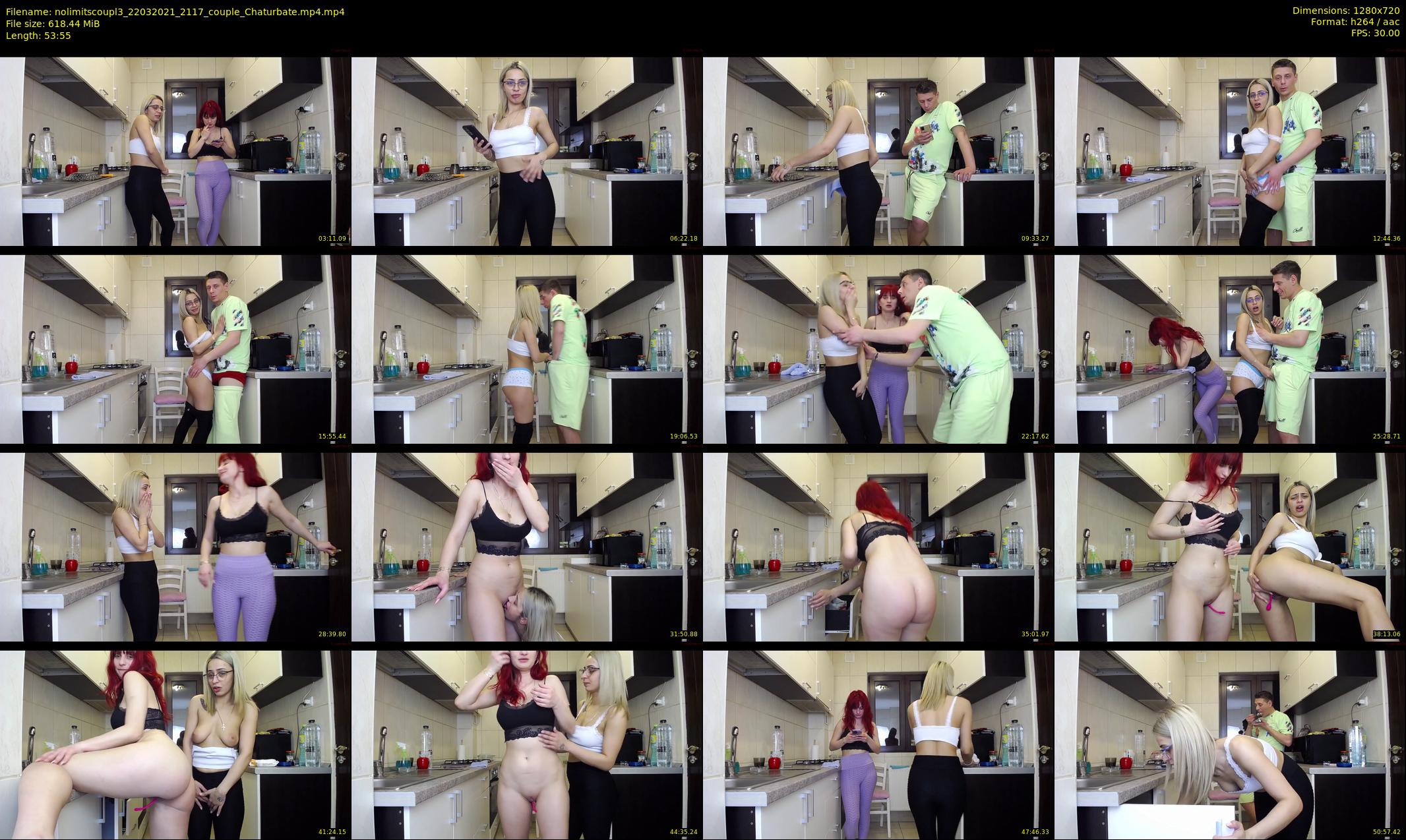 nolimitscoupl3 — 54 minute Chaturbate couple cam show recording, 720p, Mar 22, 2021