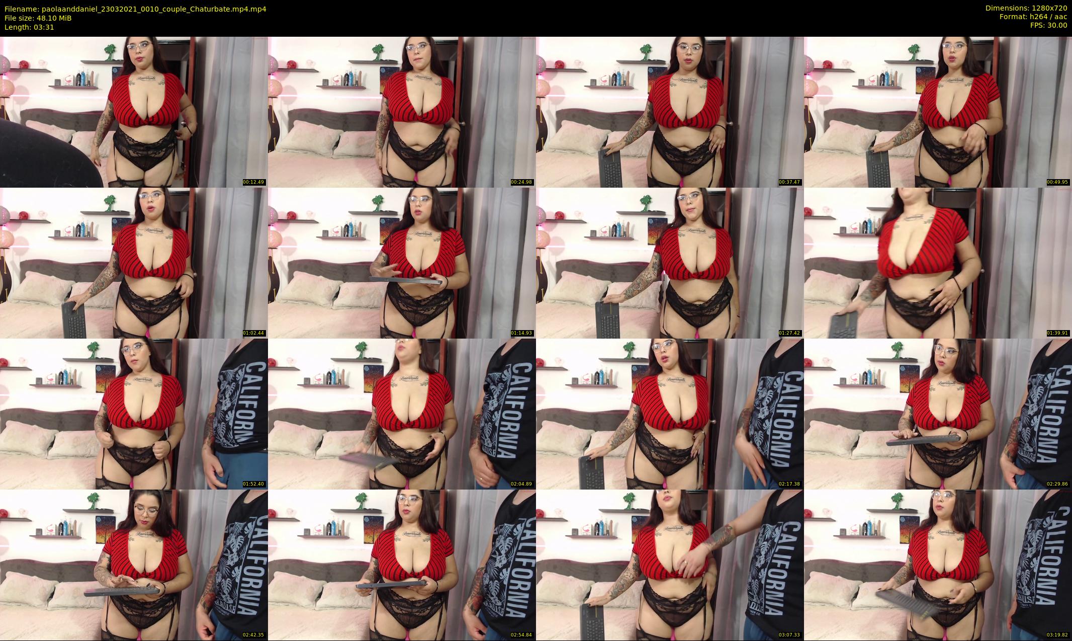 paolaanddaniel — 4 minute Chaturbate couple cam show recording, 720p, Mar 23, 2021