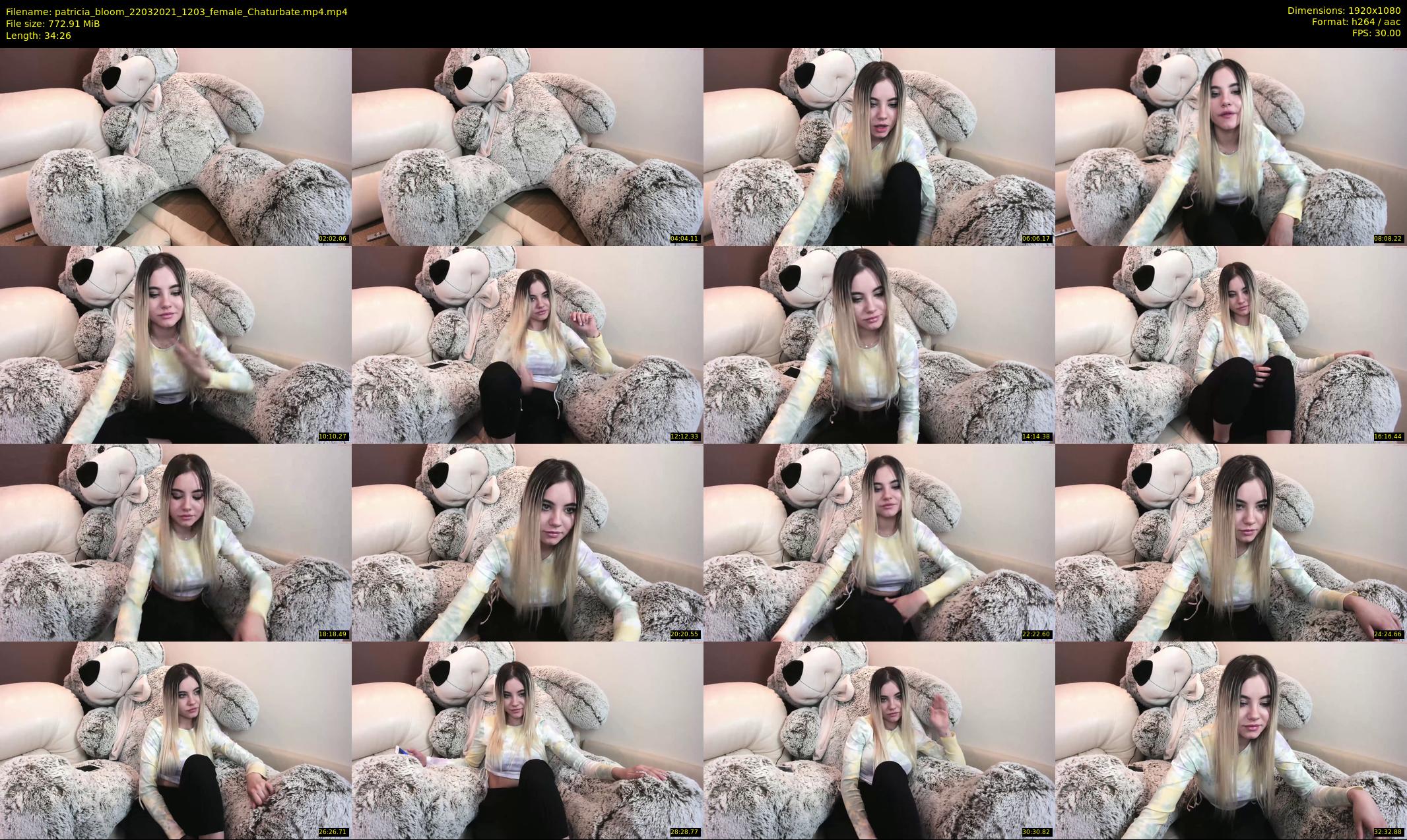 patricia_bloom — 35 minute Chaturbate female cam show recording, 1080p, Mar 22, 2021