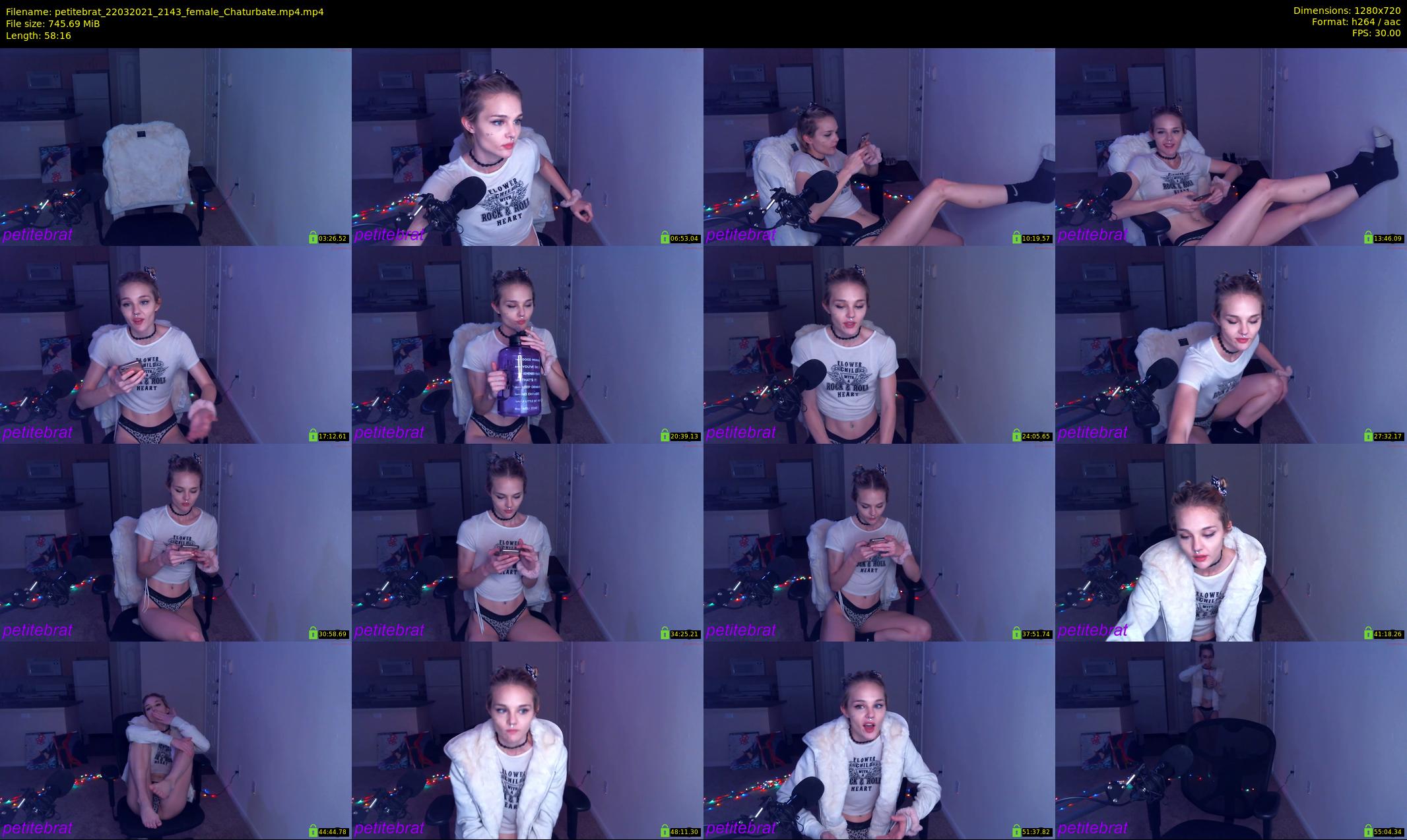 petitebrat — 59 minute Chaturbate female cam show recording, 720p, Mar 22, 2021