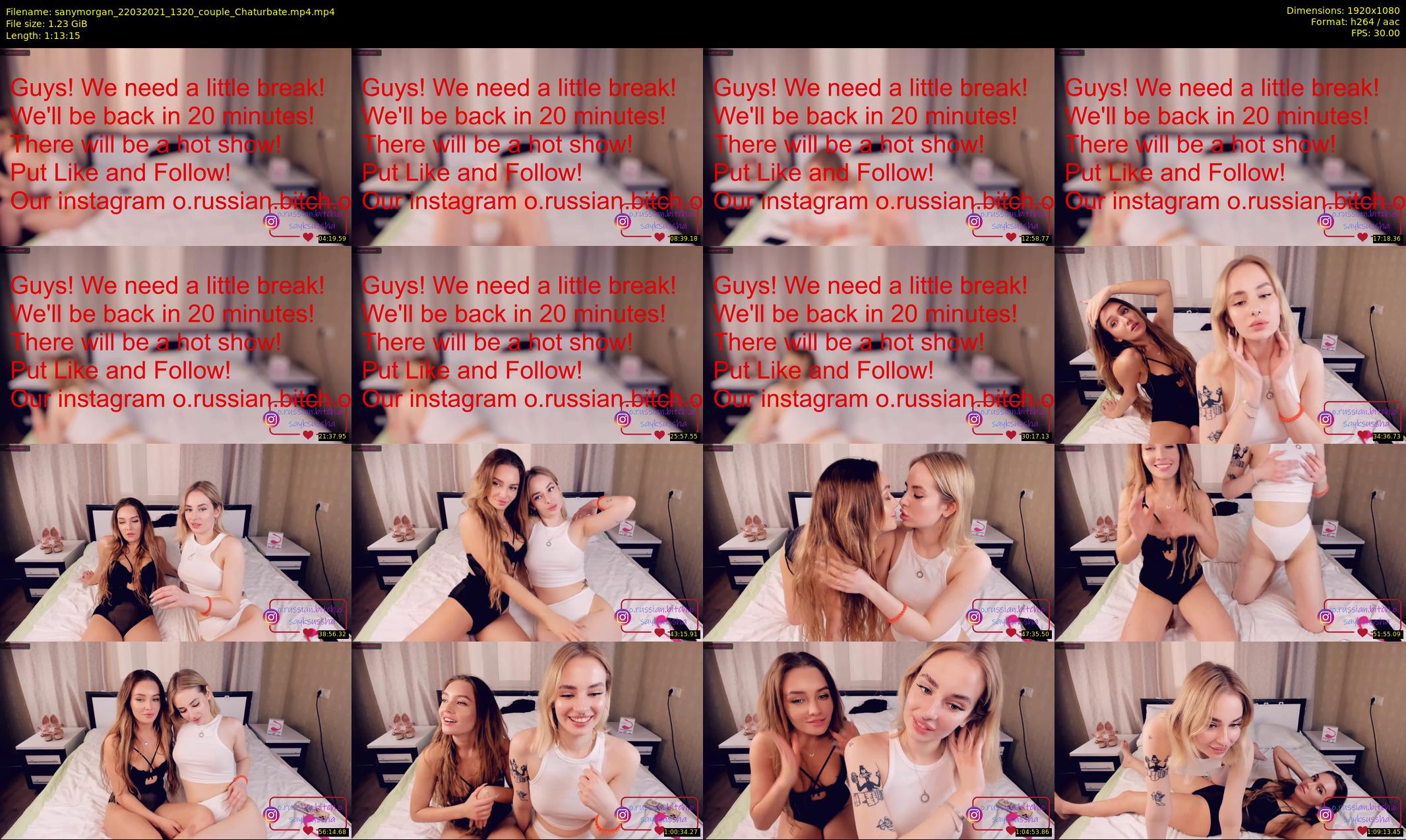 sanymorgan — 74 minute Chaturbate couple cam show recording, 1080p, Mar 22, 2021