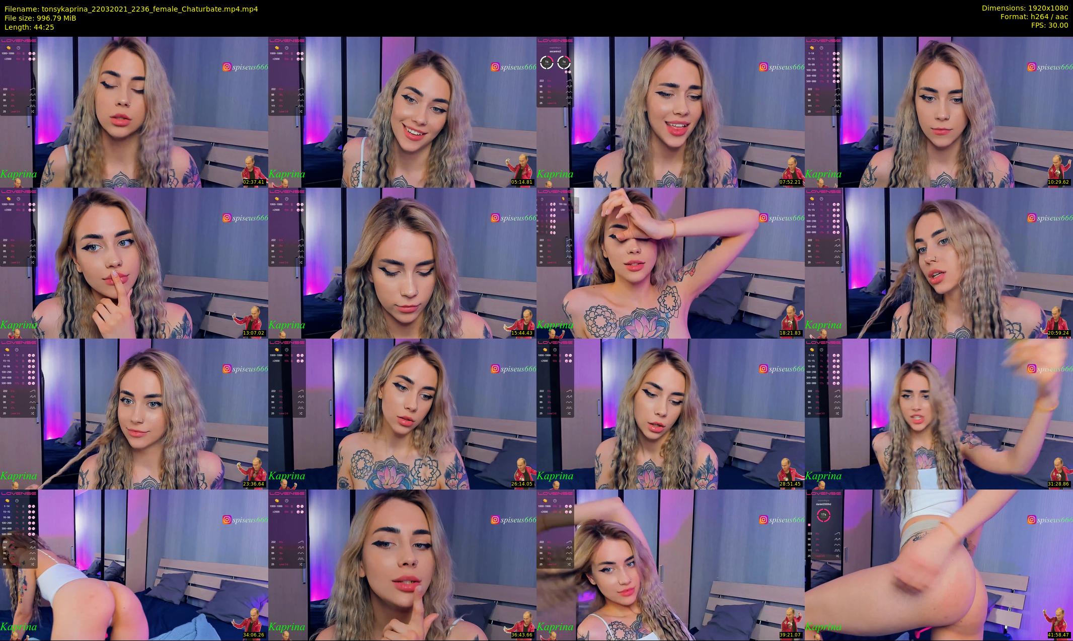 tonsykaprina — 45 minute Chaturbate couple cam show recording, 1080p, Mar 22, 2021