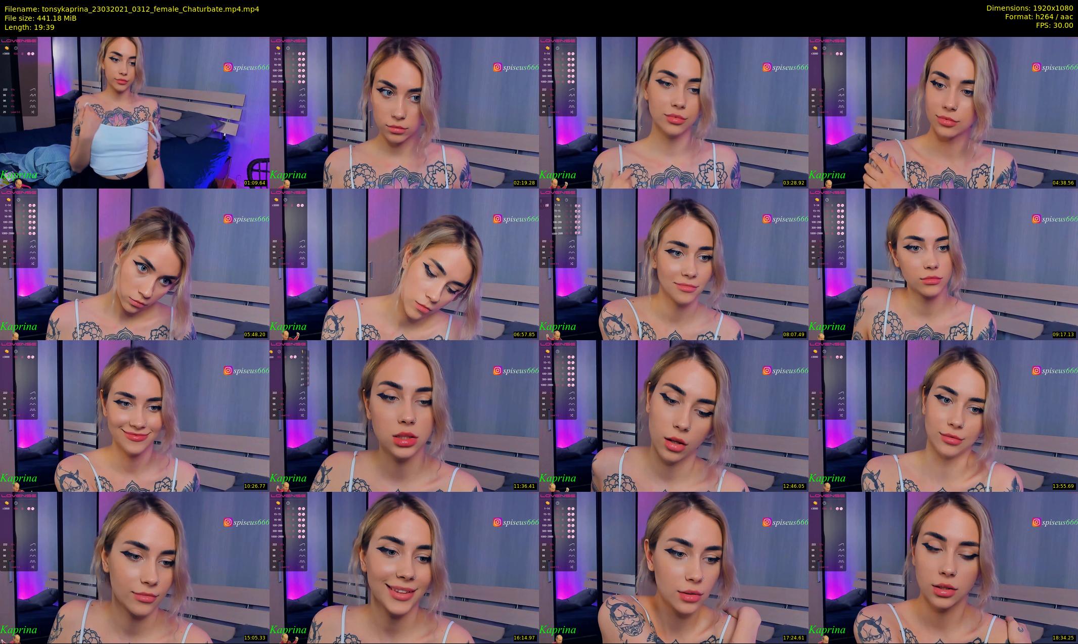 tonsykaprina — 20 minute Chaturbate couple cam show recording, 1080p, Mar 23, 2021