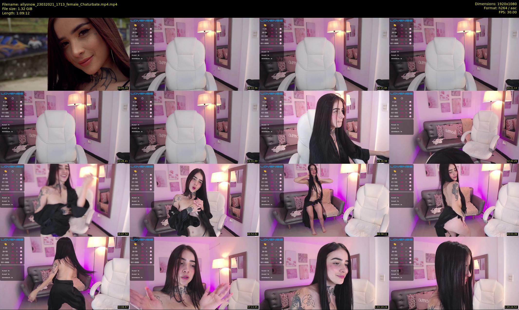 allysnow — 70 minute Chaturbate female cam show recording, 1080p, Mar 23, 2021