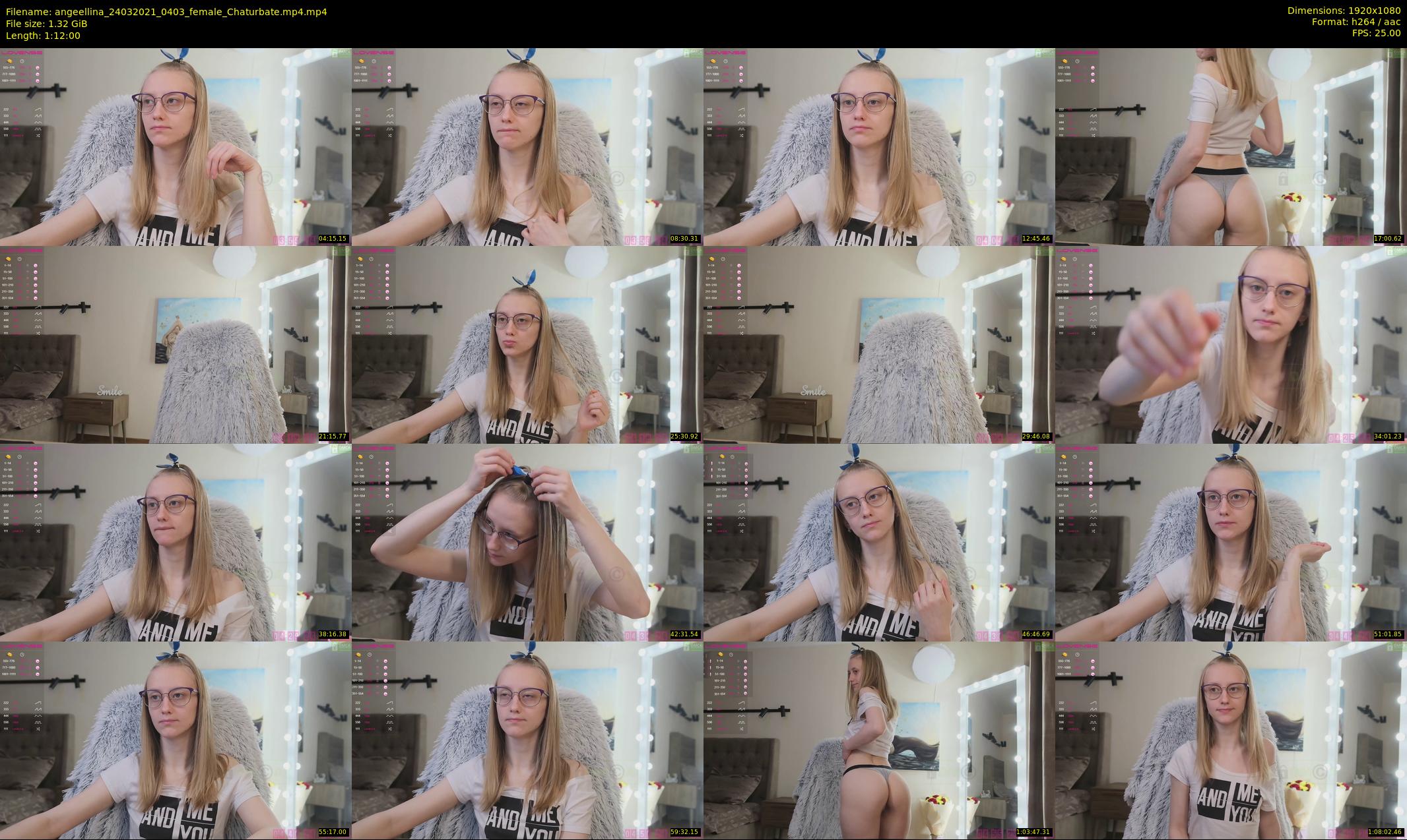 angeellina — 72 minute Chaturbate female cam show recording, 1080p, Mar 24, 2021