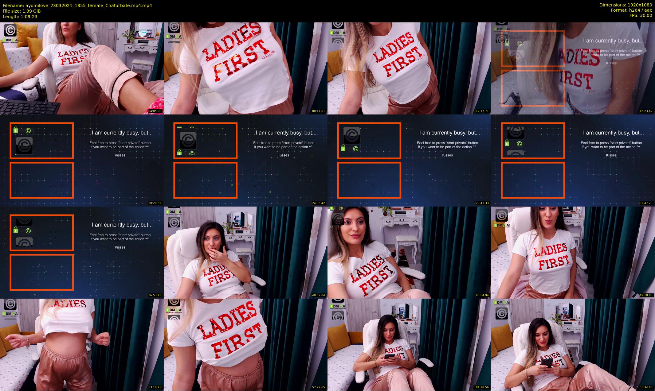 ayumilove — 70 minute Chaturbate female cam show recording, 1080p, Mar 23, 2021