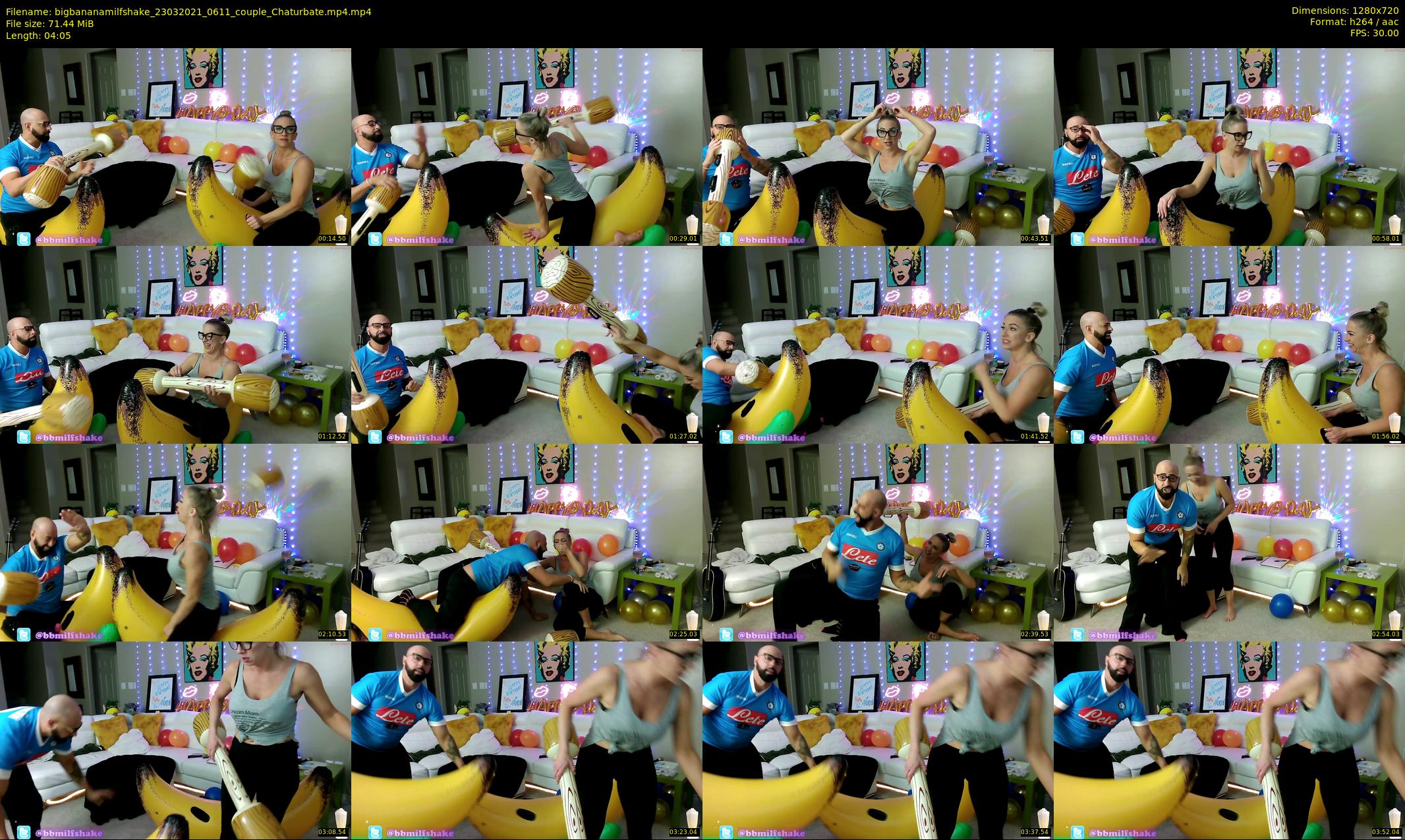 bigbananamilfshake — 5 minute Chaturbate couple cam show recording, 720p, Mar 23, 2021
