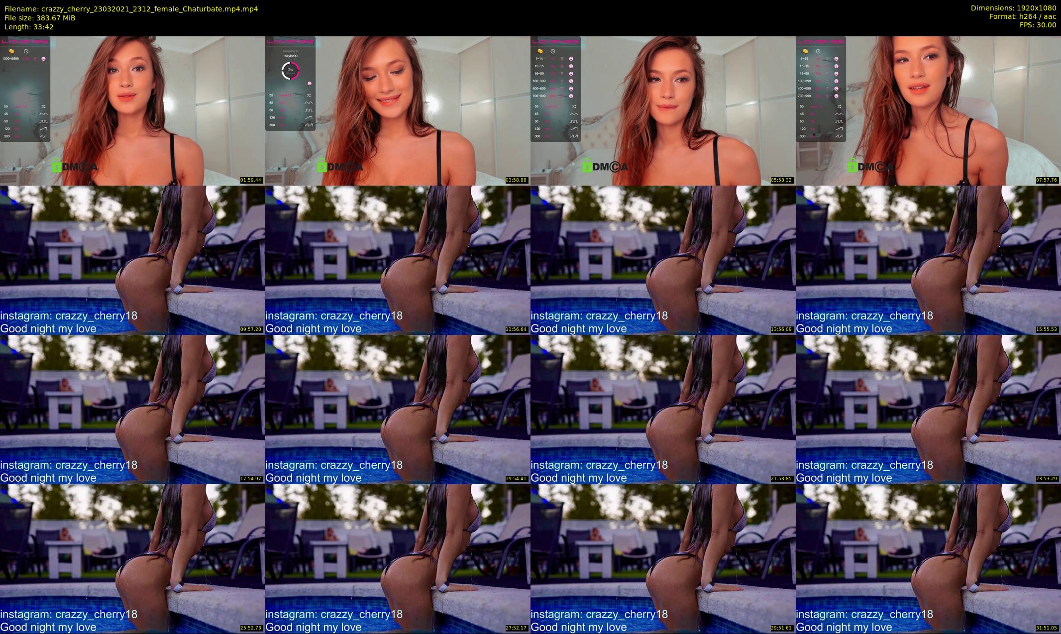crazzy_cherry — 34 minute Chaturbate female cam show recording, 1080p, Mar 23, 2021