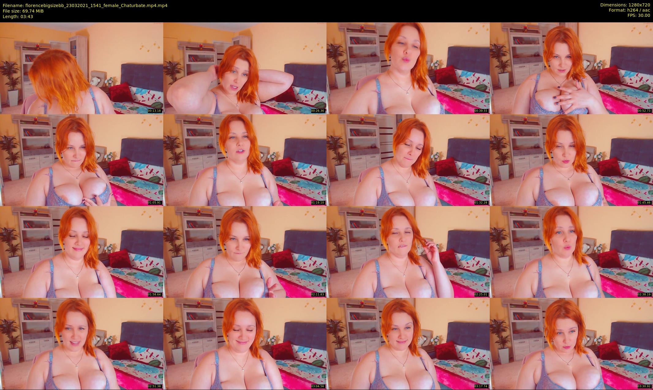 florencebigsizebb — 4 minute Chaturbate female cam show recording, 720p, Mar 23, 2021