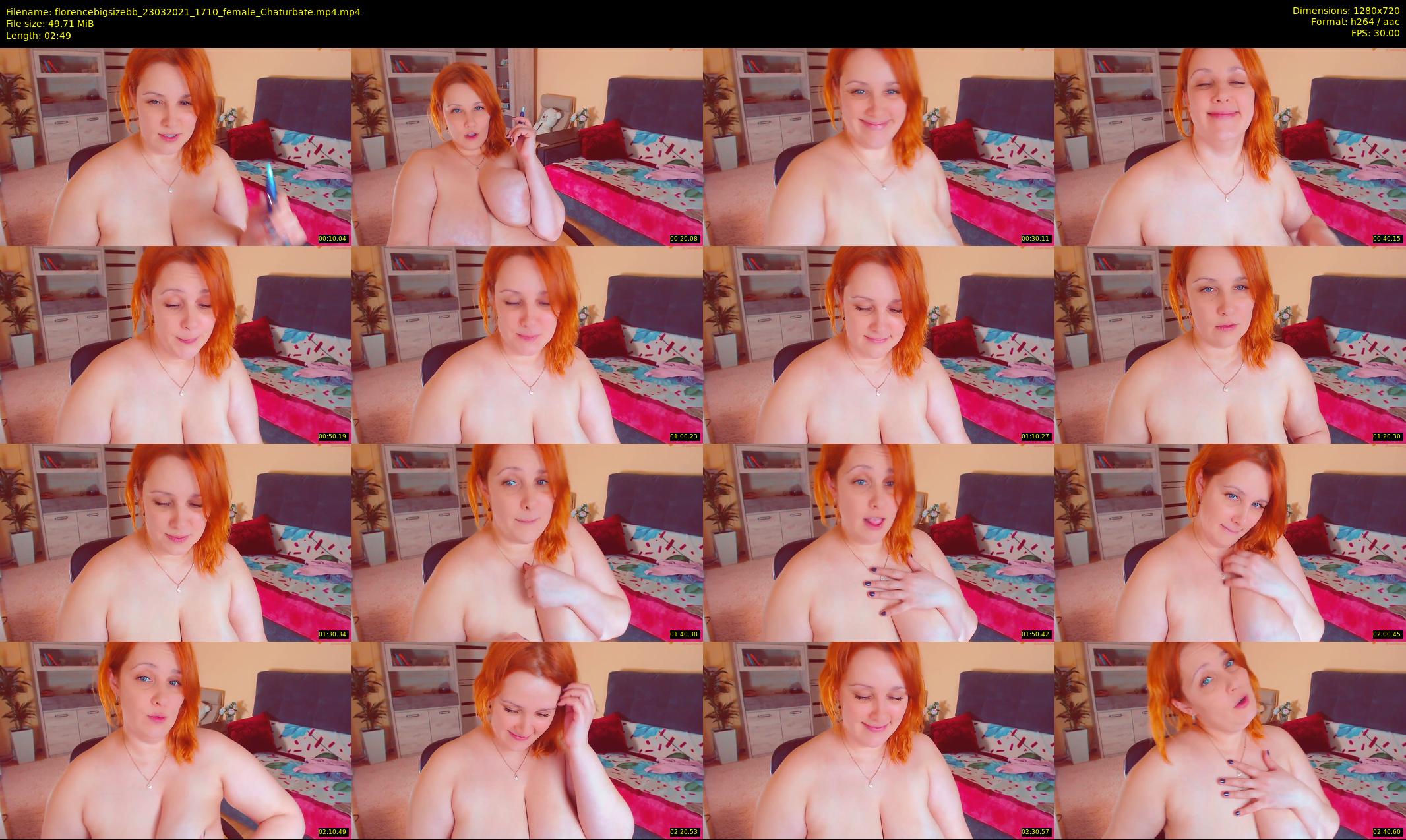 florencebigsizebb — 3 minute Chaturbate female cam show recording, 720p, Mar 23, 2021