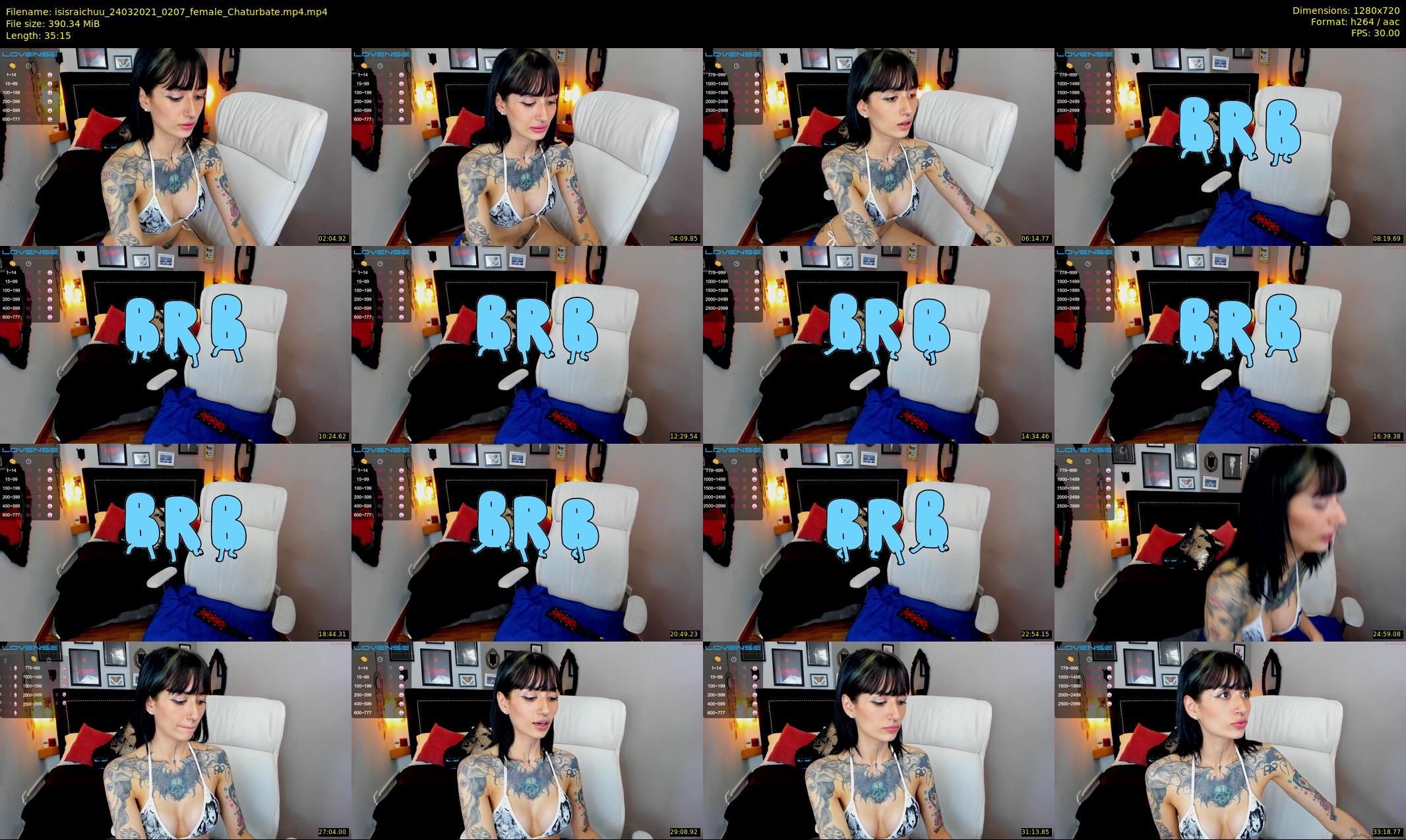 isisraichuu — 36 minute Chaturbate female cam show recording, 720p, Mar 24, 2021